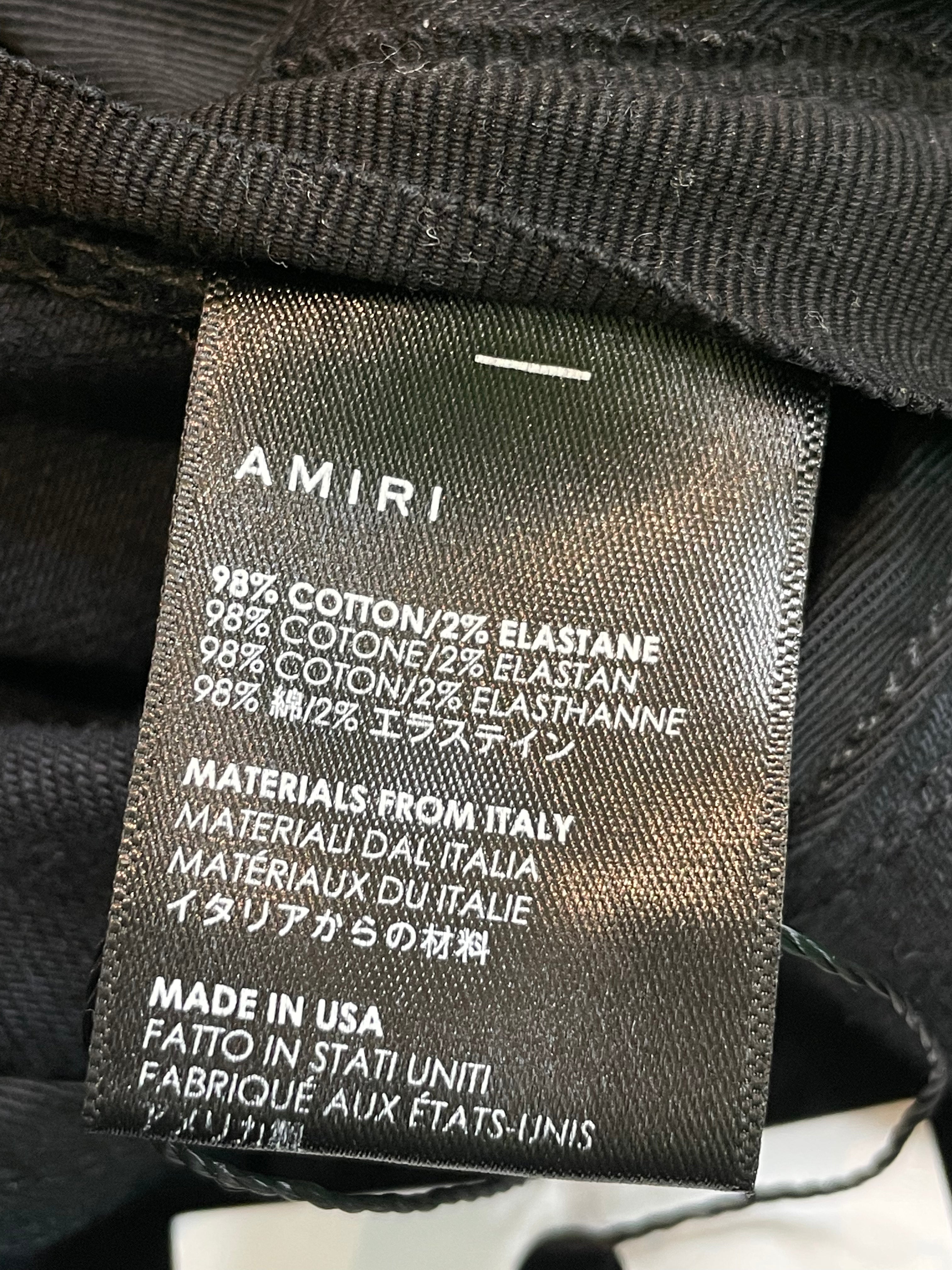 Amiri Thrasher Swan Patch Black Jeans