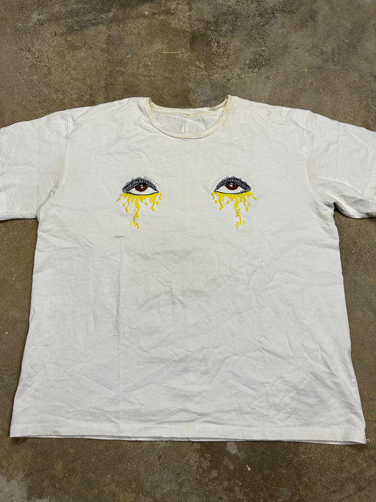 WDW Eye Tee White Yellow Used XL