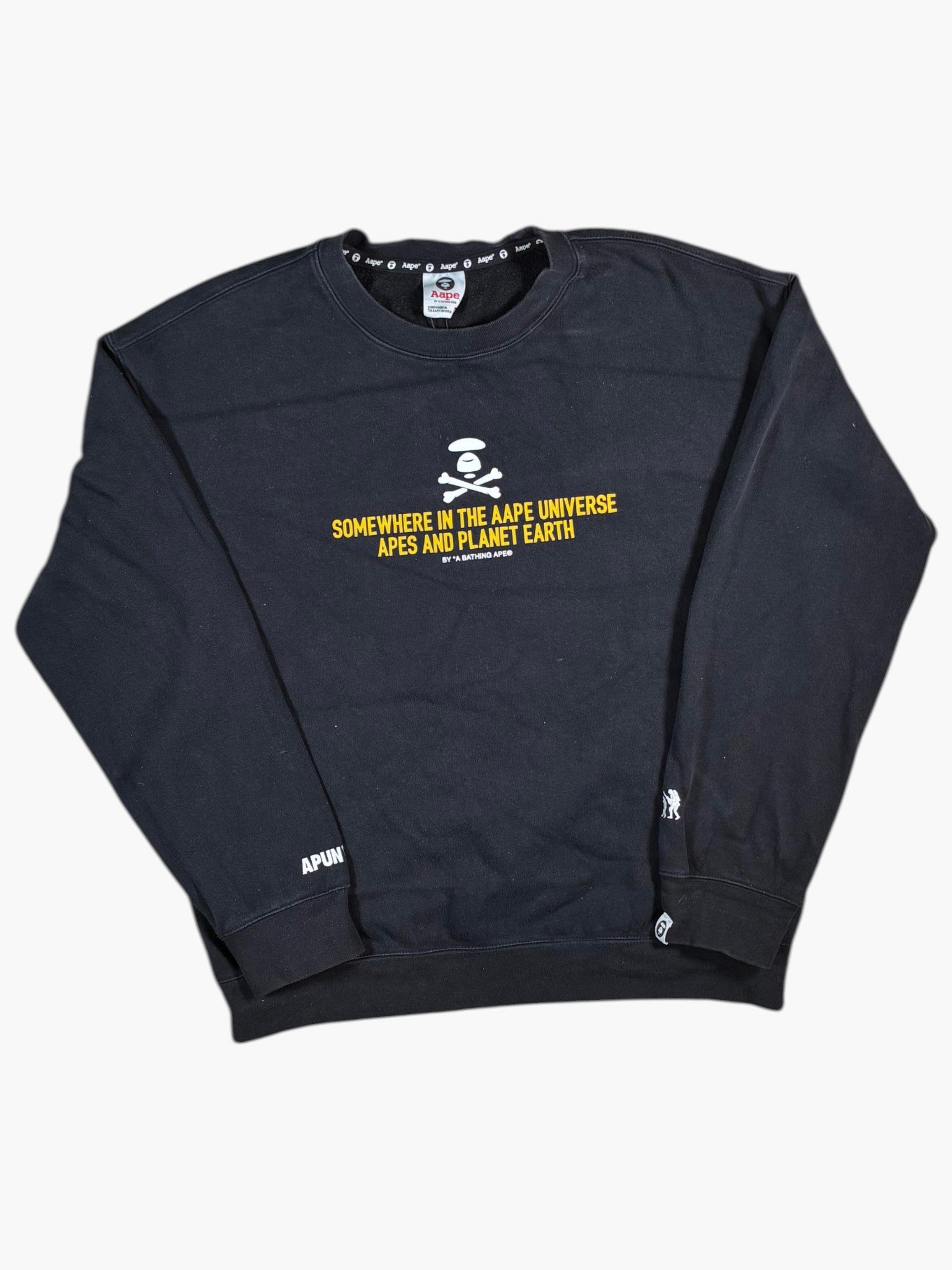 AAPE Universe Black & Gold Crewneck