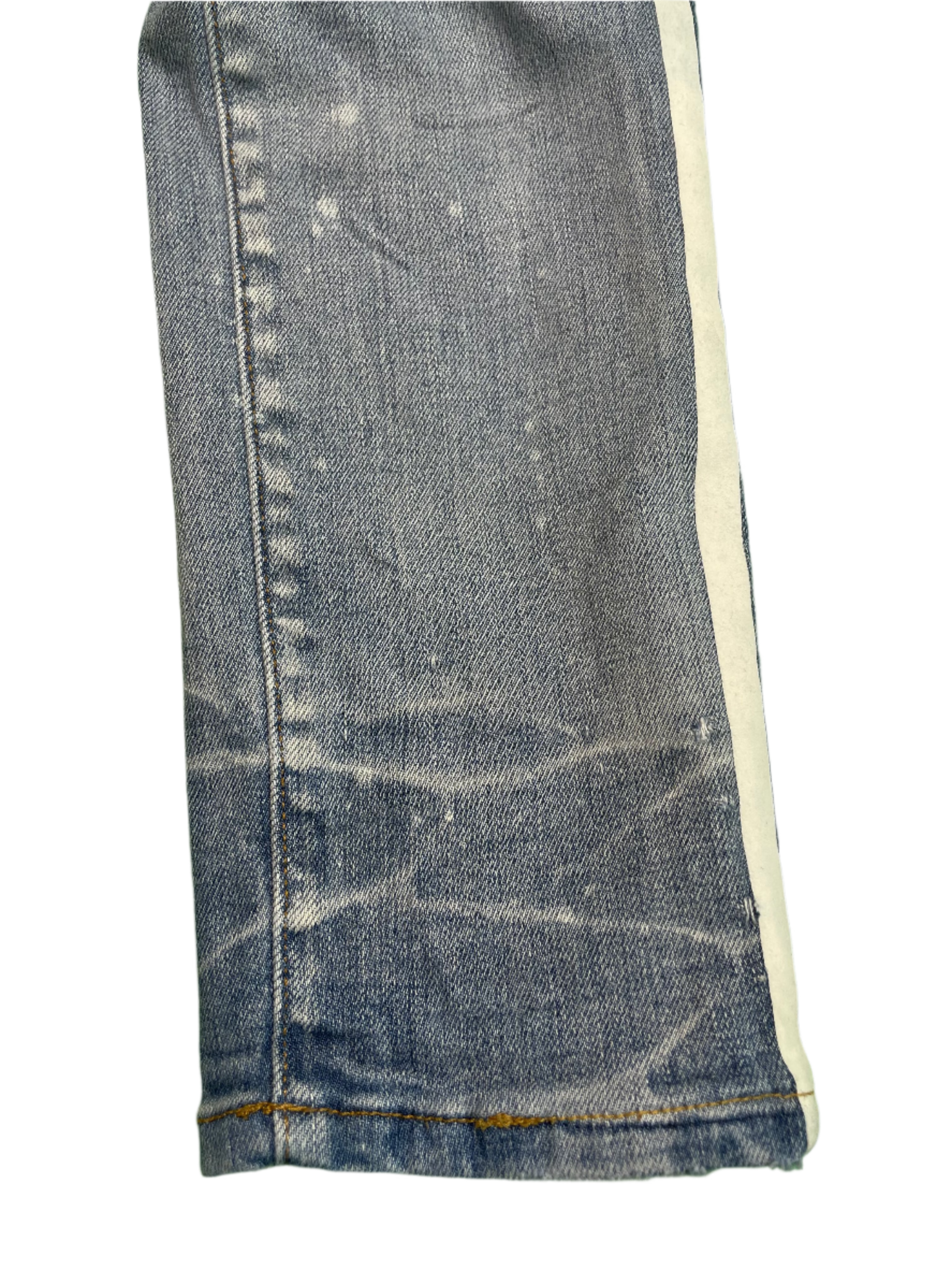 Amiri Thrasher White Stripe Light Wash Blue Jeans