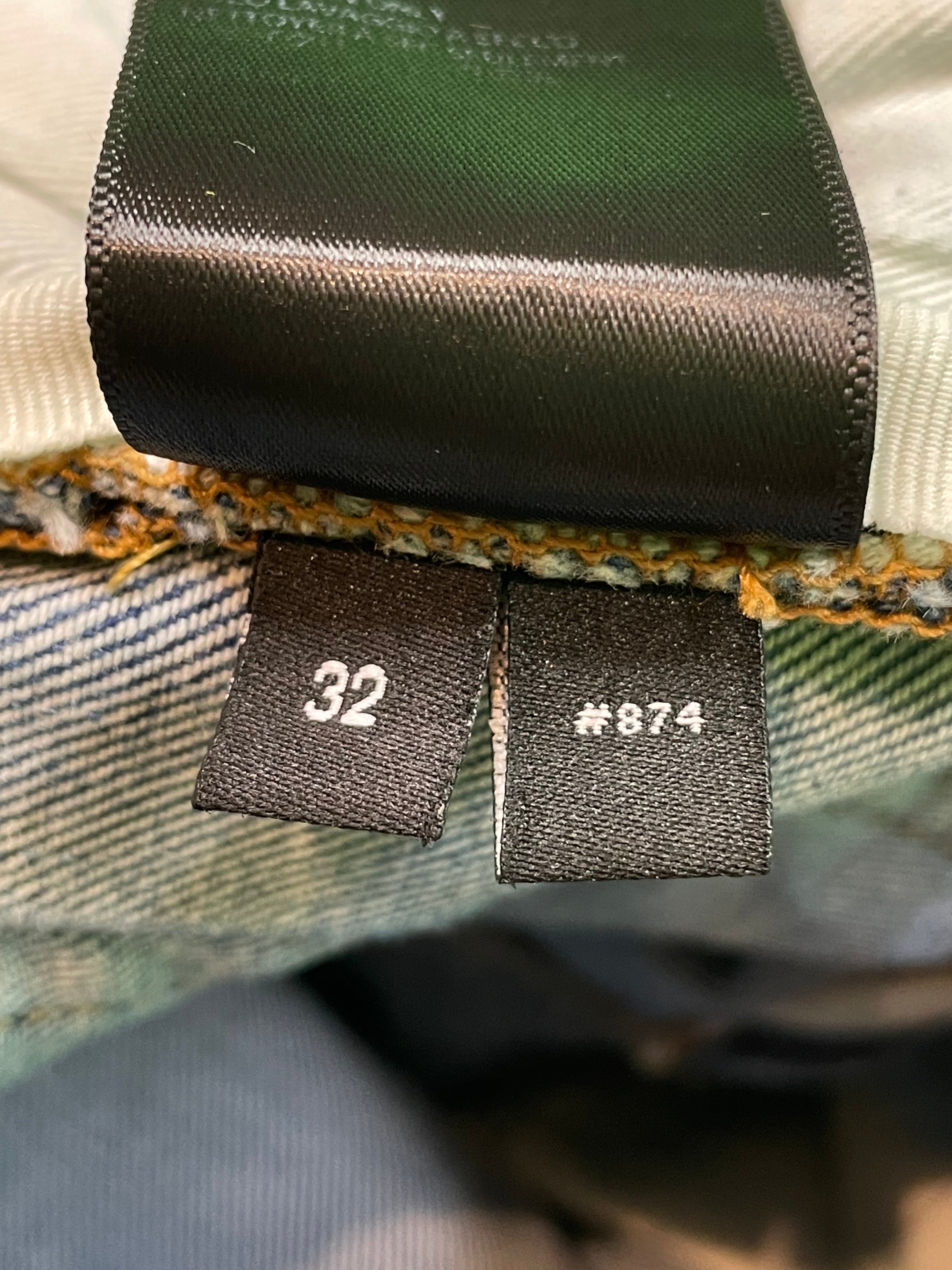 Amiri Thrasher White Stripe Light Wash Blue Jeans