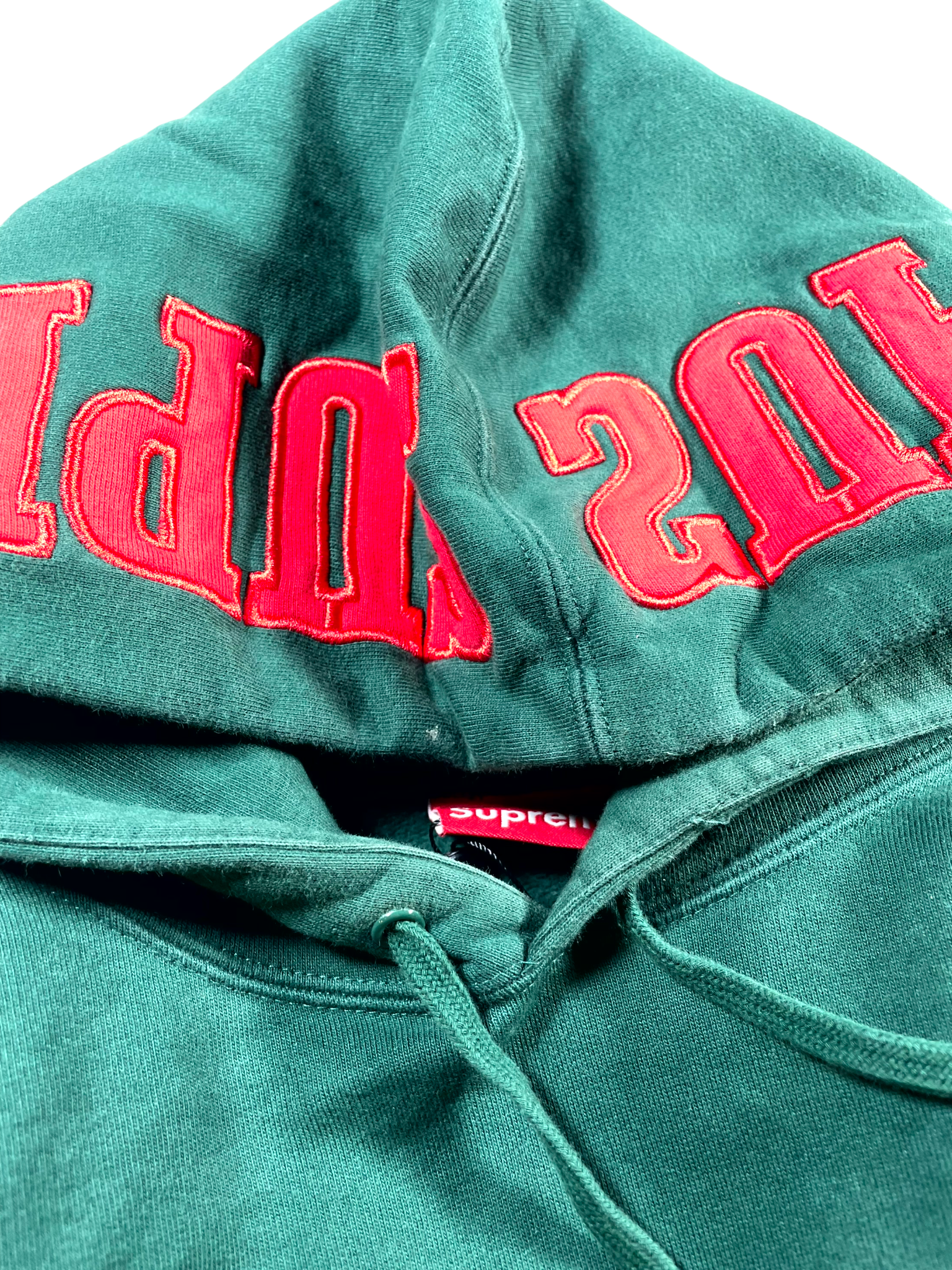 Supreme Green & Red Hoodie