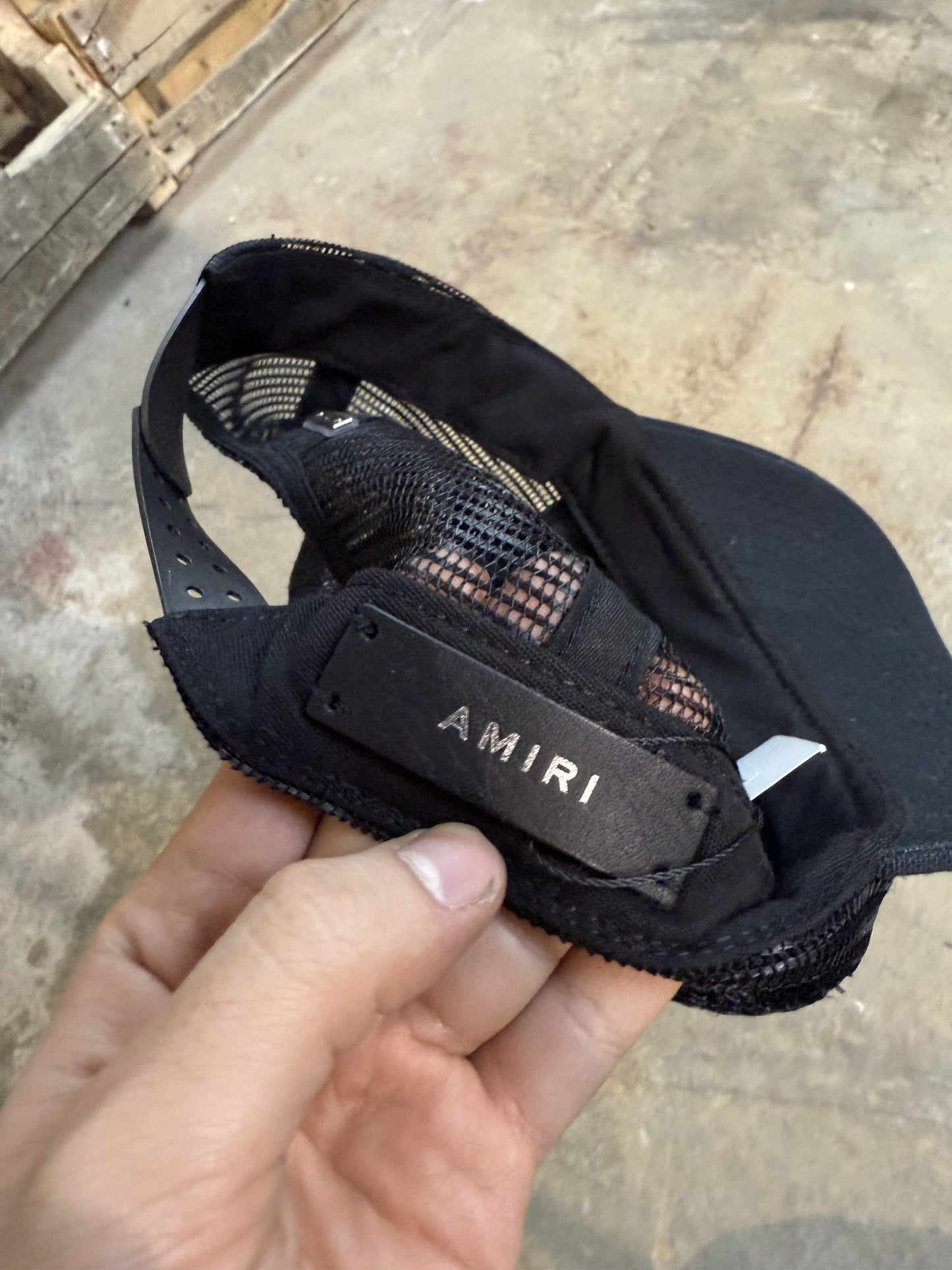 Amiri Core Logo Trucker Black Pink Used OSFM