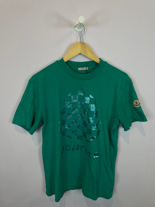 Moncler Tee Green Used Small