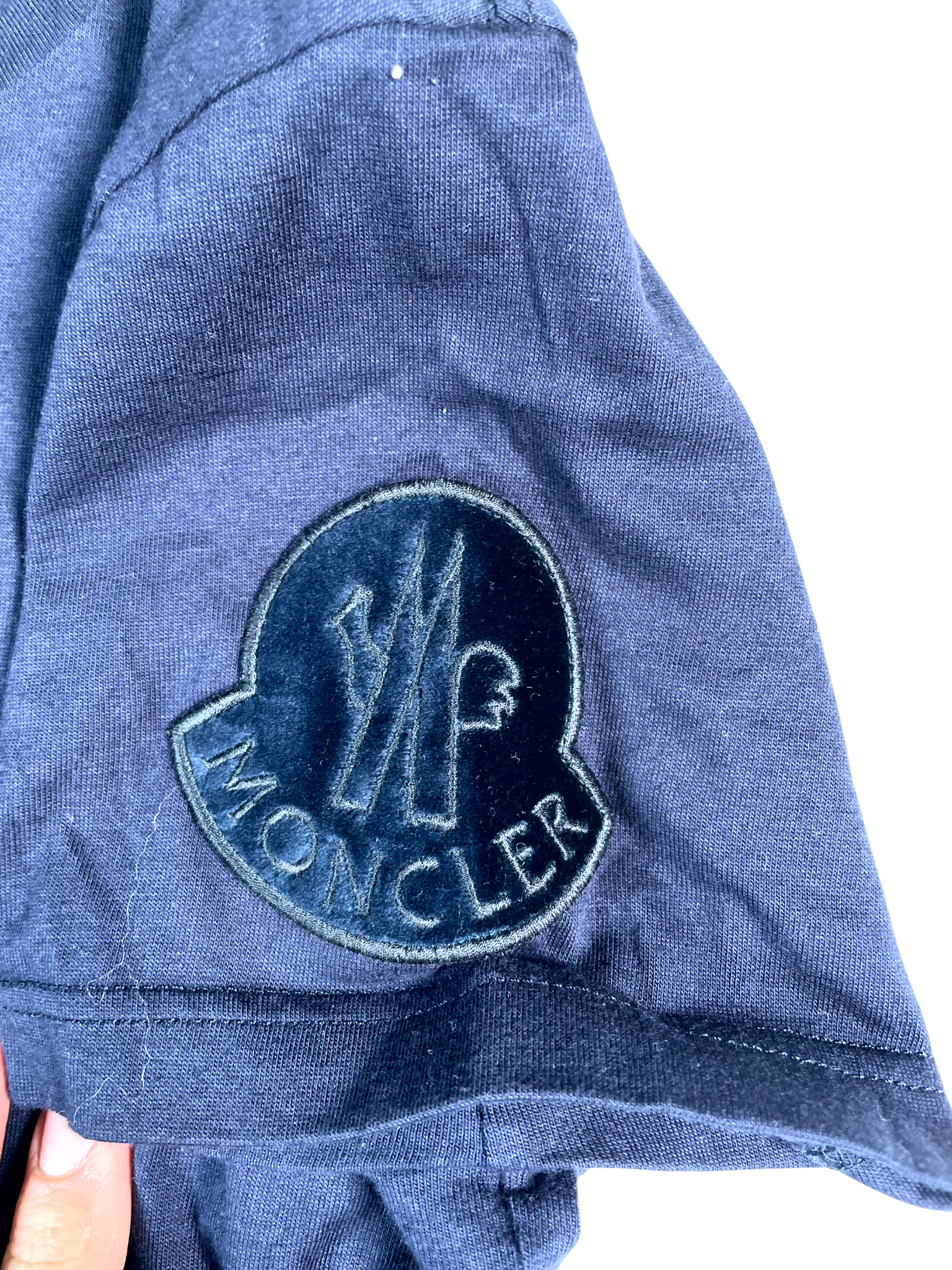 Moncler Sleeve Logo (Women's) Navy Tee