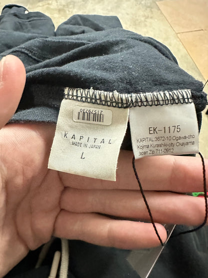Kapital Smiley Tee Black Used Large