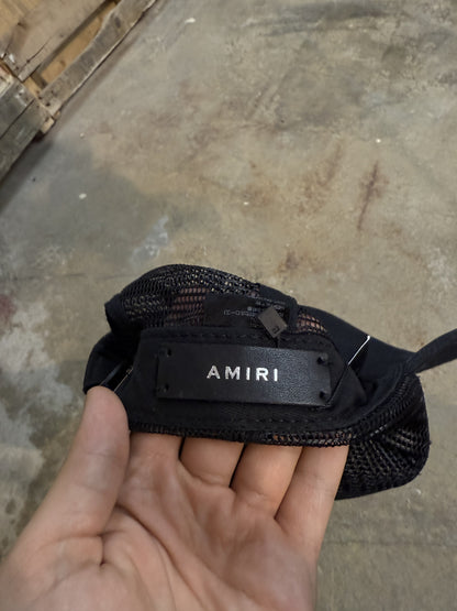 Amiri MA Logo Trucker Black Pink Used OSFM