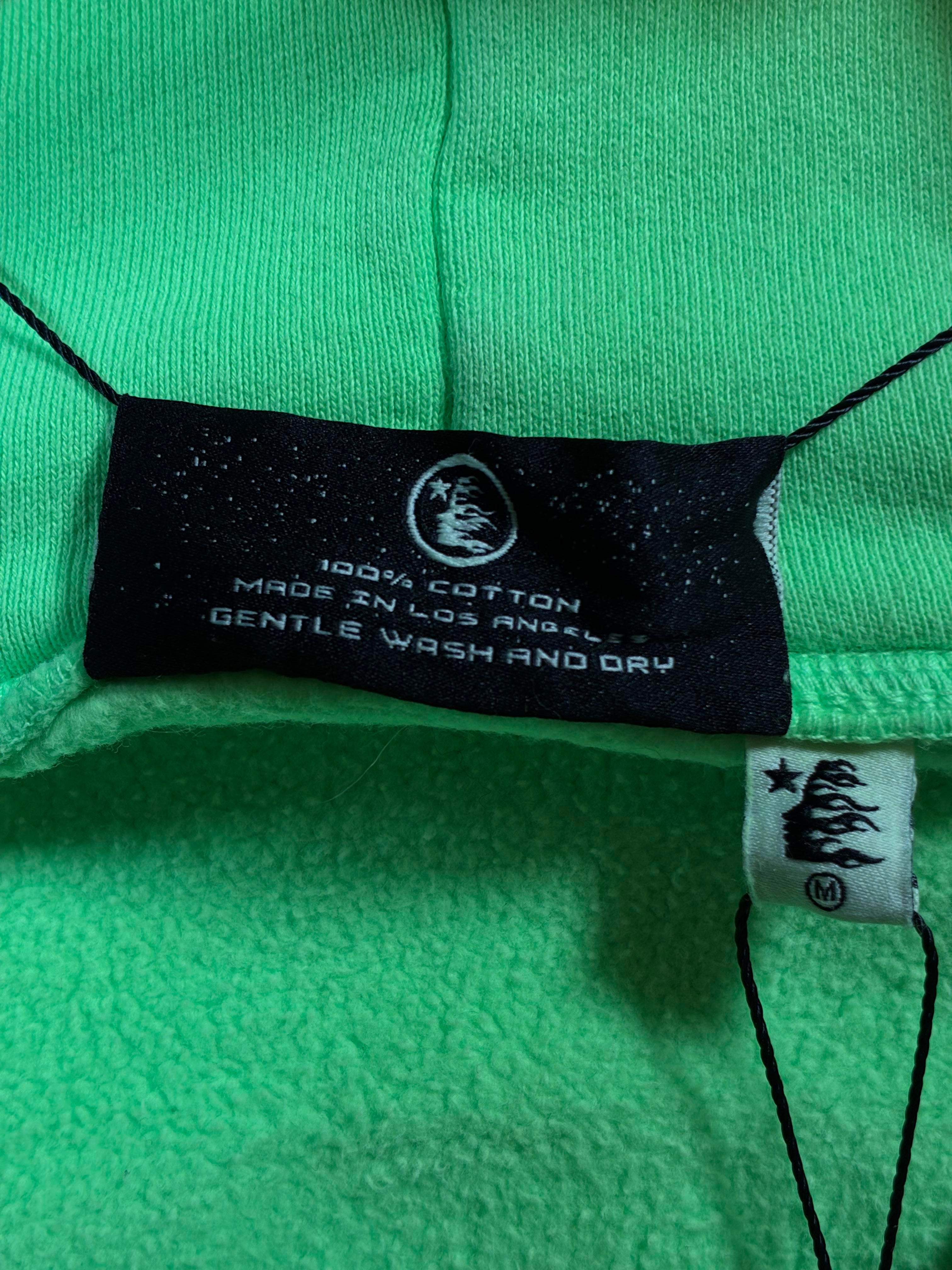 Hellstar Graffiti Green Zip Up Hoodie