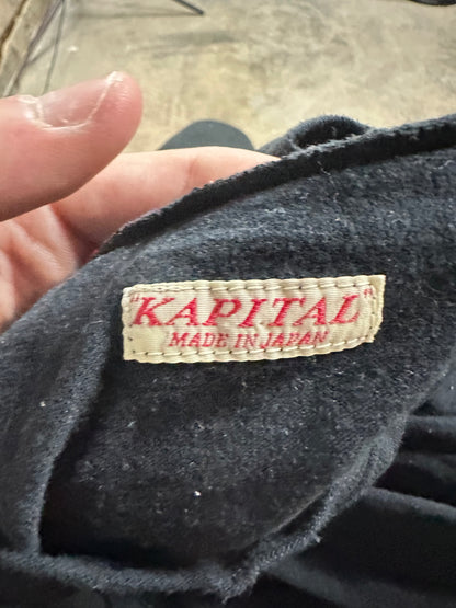 Kapital Smiley Tee Black Used Large