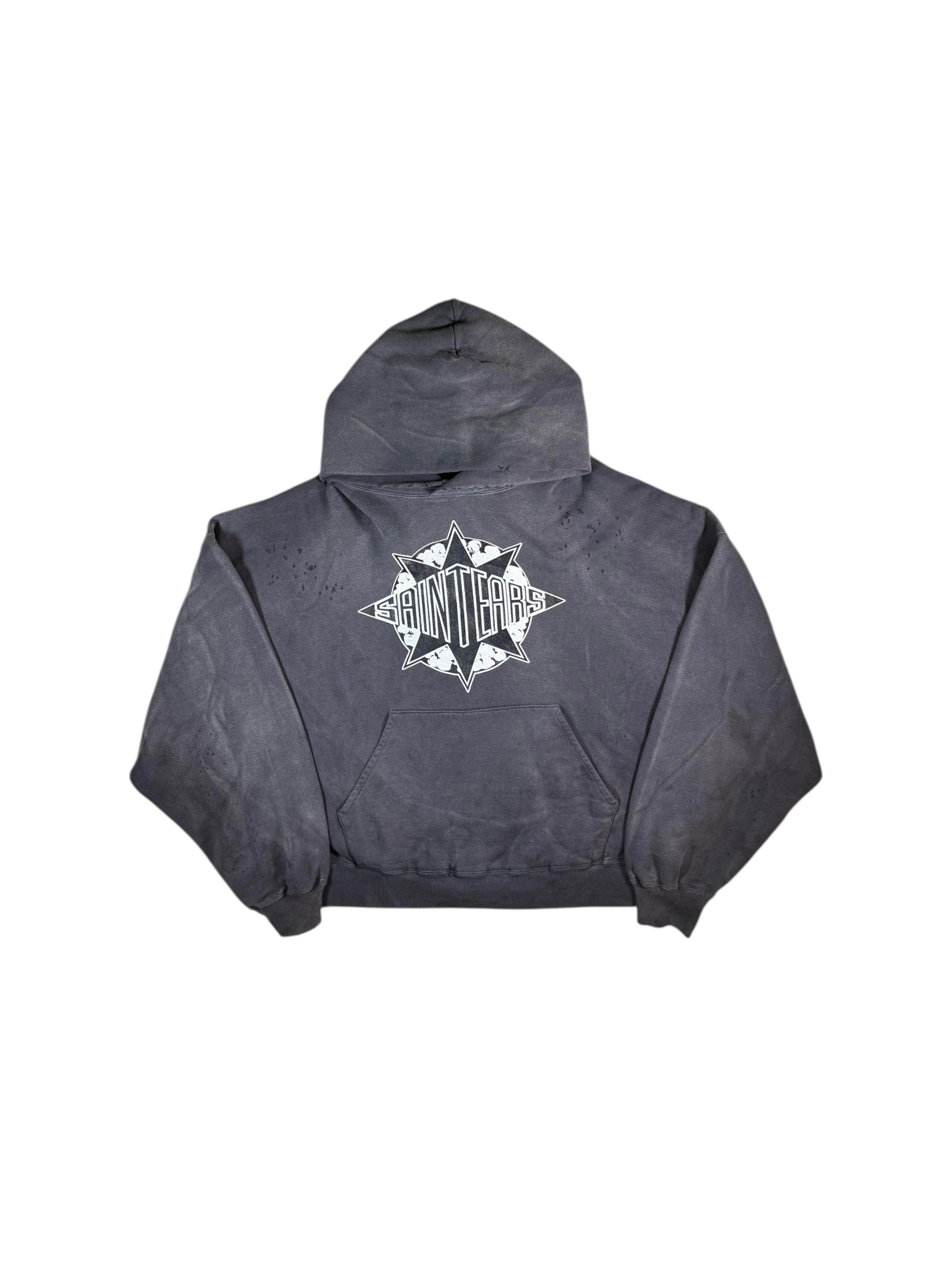 Saint Michael 'Saint Tears' Black Washed Hoodie