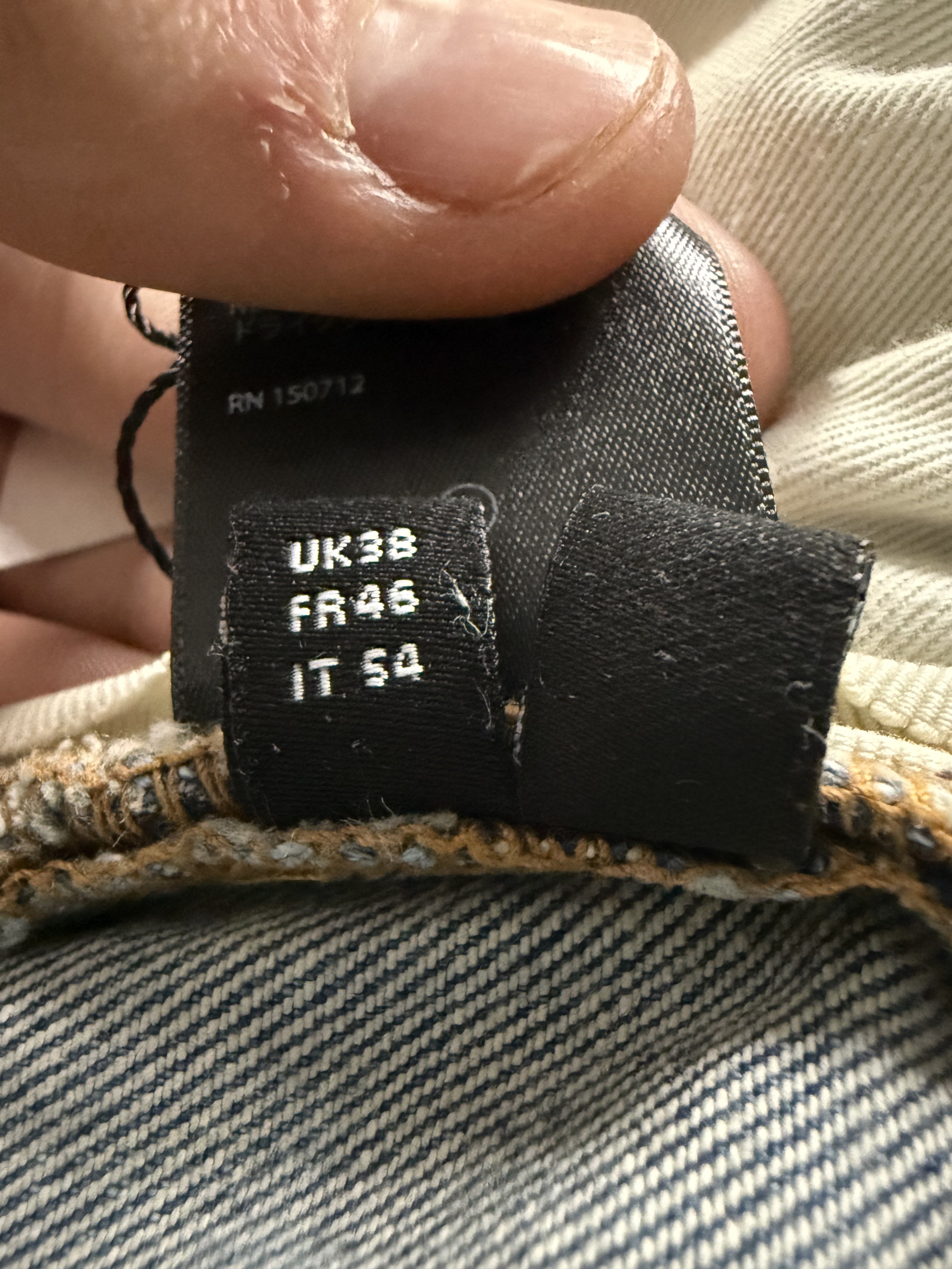 Amiri Jeans Thrasher Light Wash Rainbow Paisley Patch 38 Used