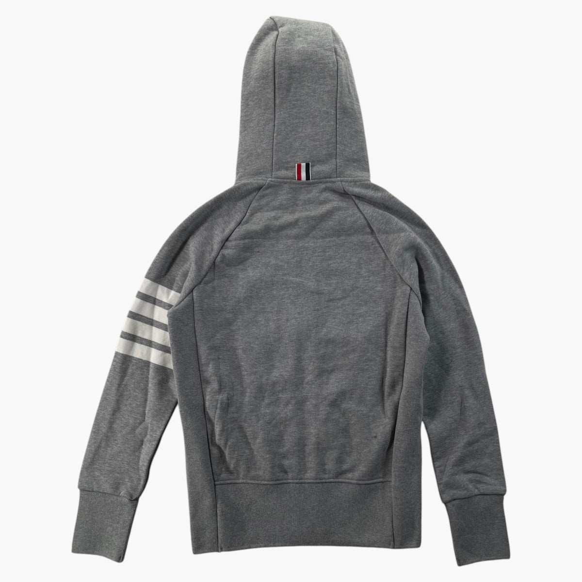 Thom Browne White Bar Light Grey Hoodie