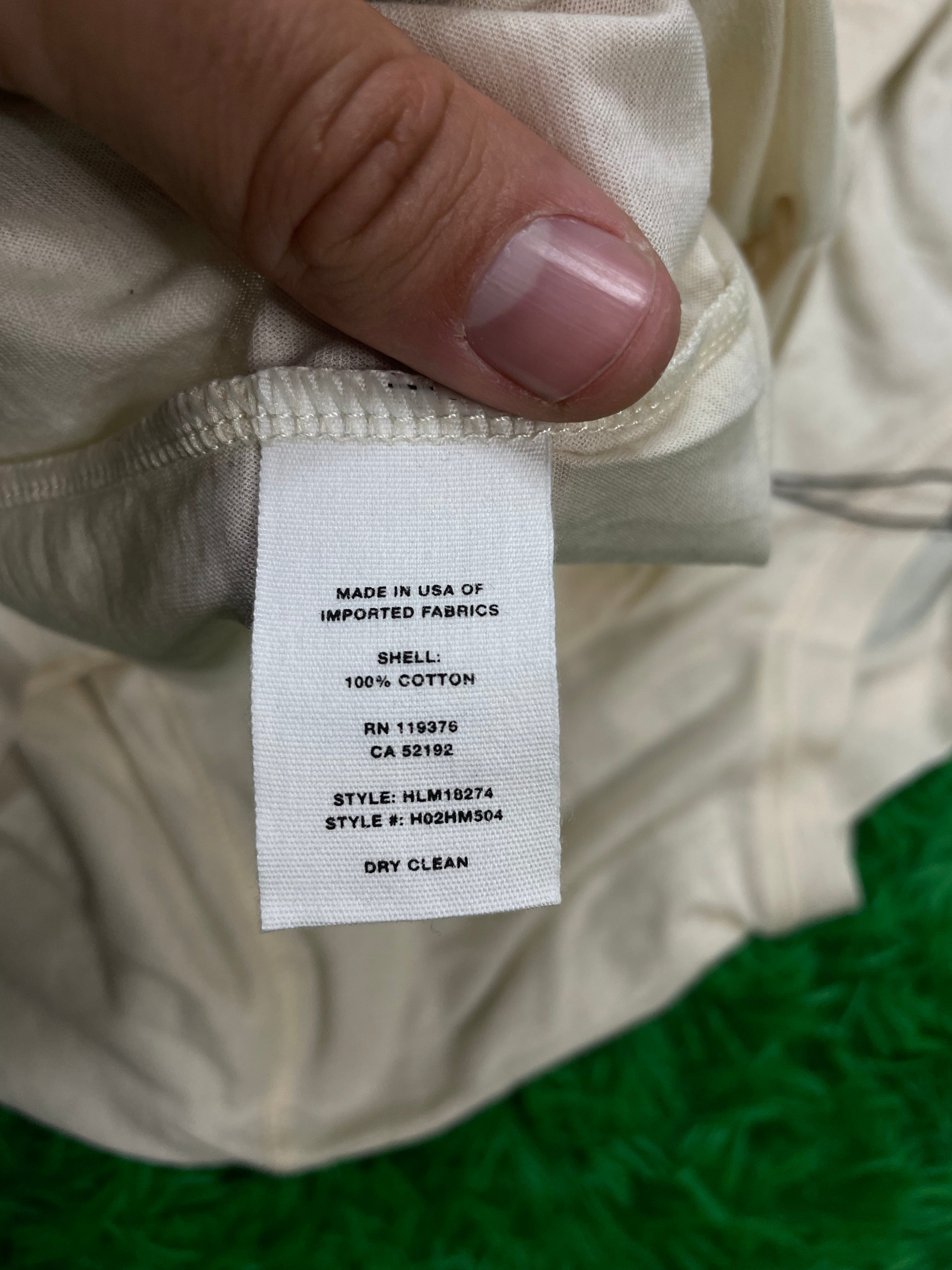 Helmut Lang Tee Cream Medium Used