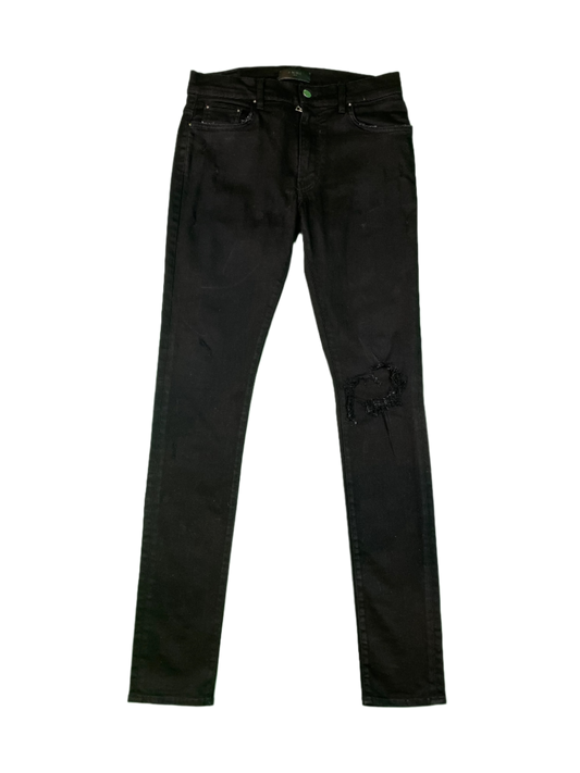 Amiri Stack Denim Black Jeans