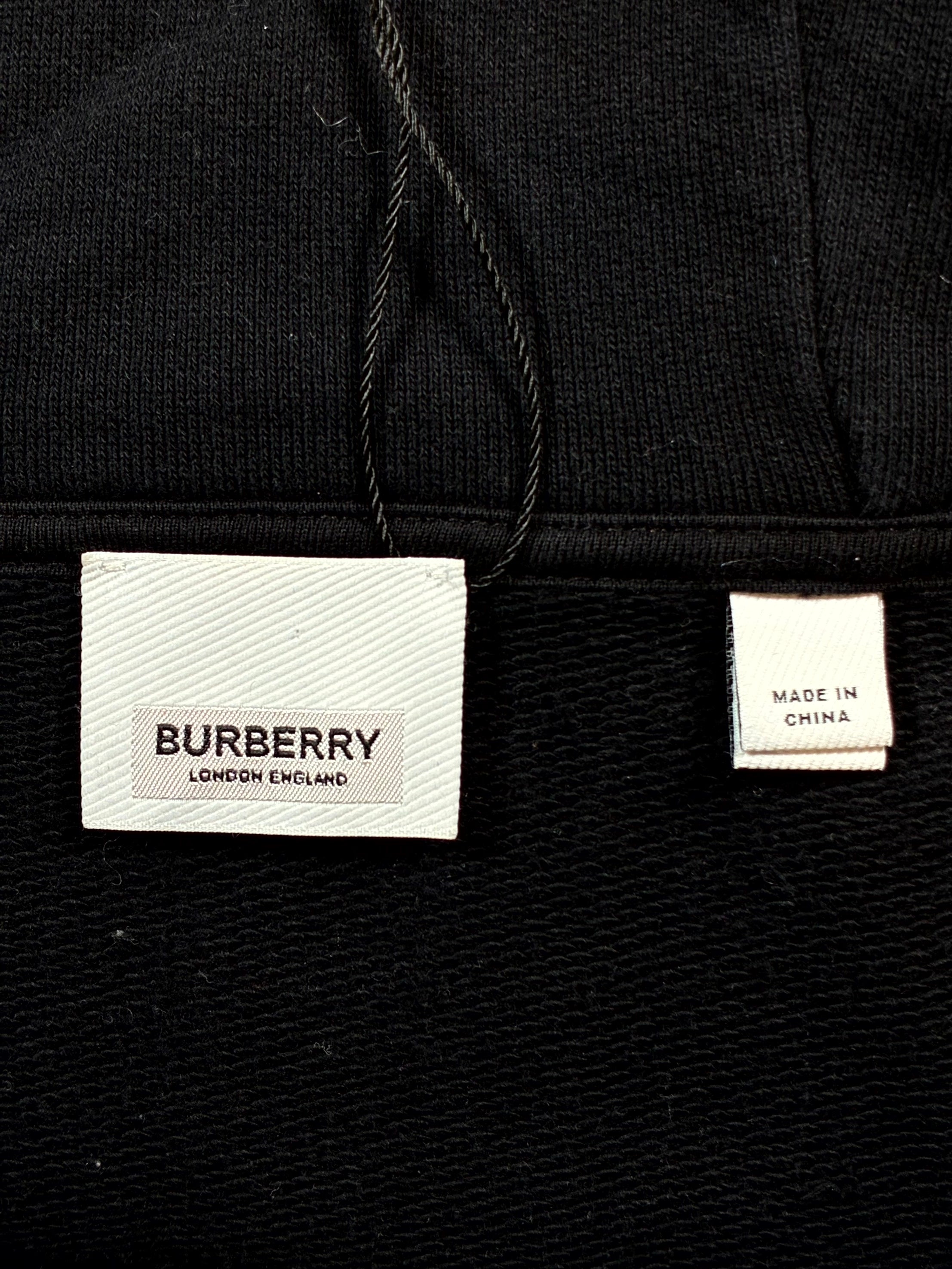 Burberry Monogram Zip Up Black Hoodie