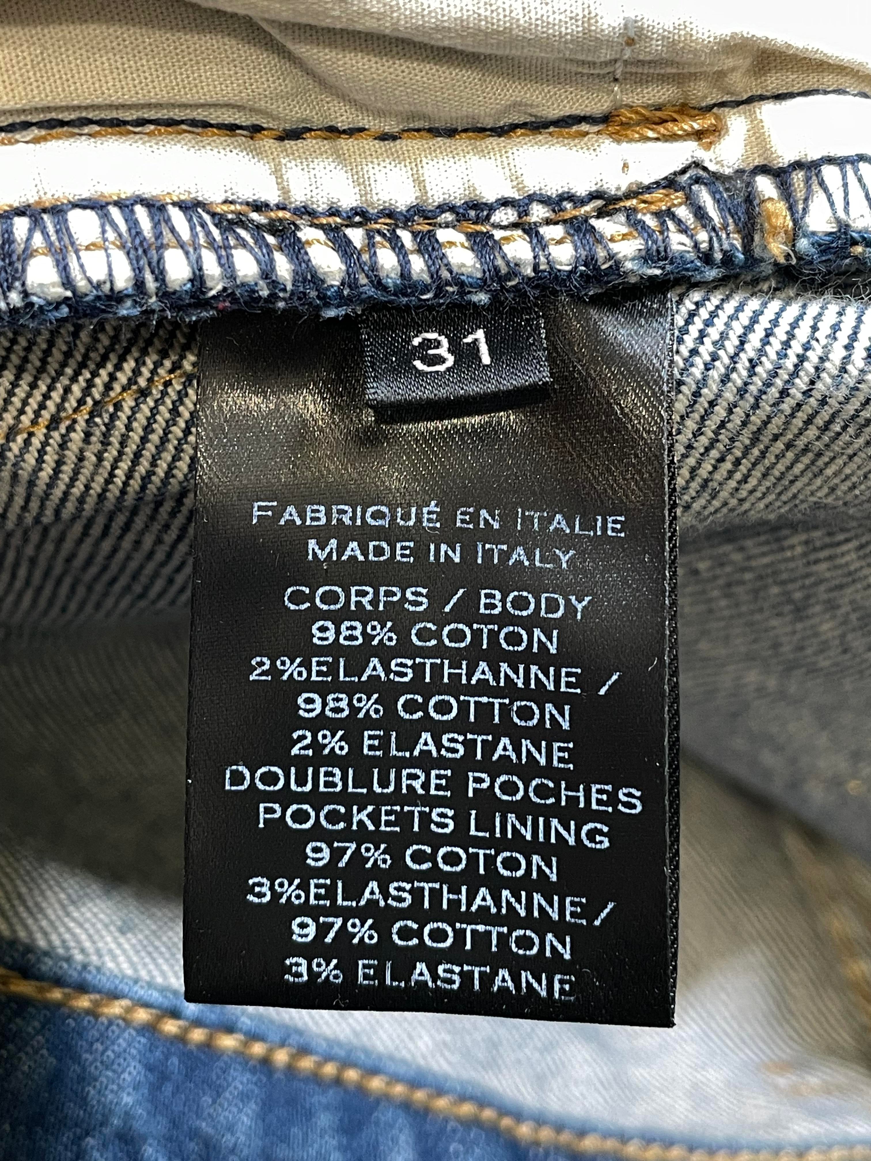 Balmain Dark Blue Biker Jeans