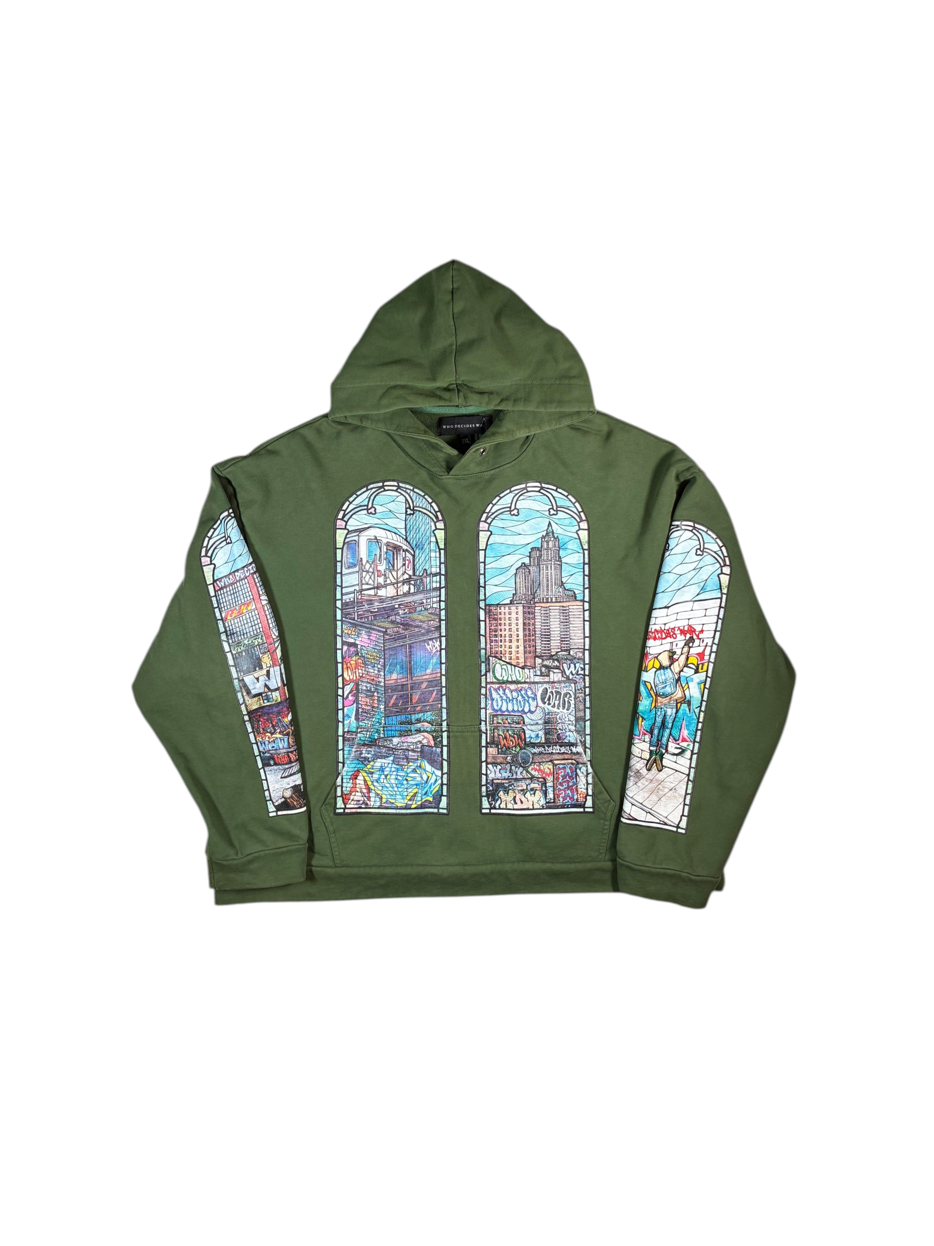 Who Decides War 'Politics As Usual' Green Hoodie