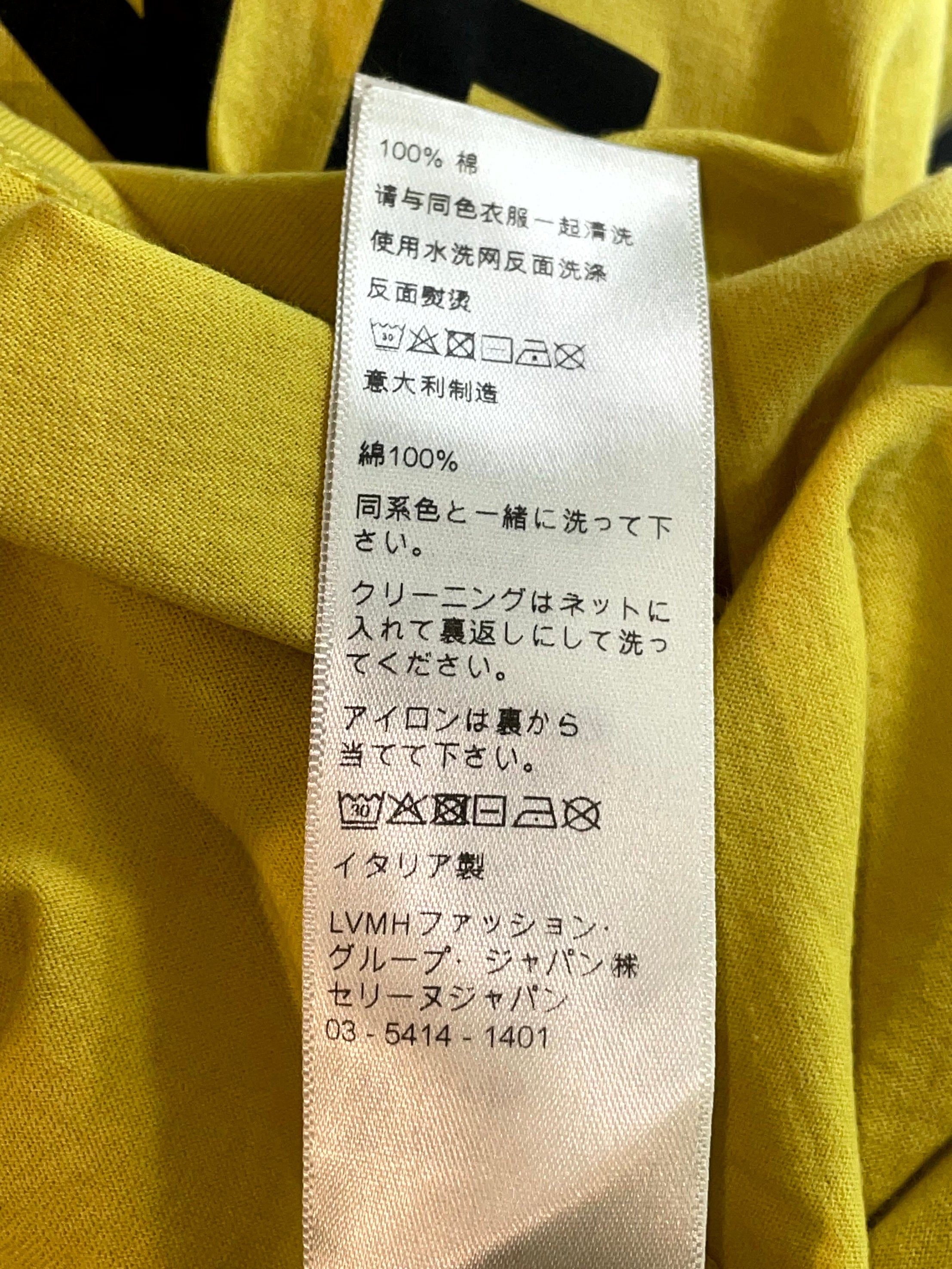 Celine Spellout Logo Lemon & Black Tee