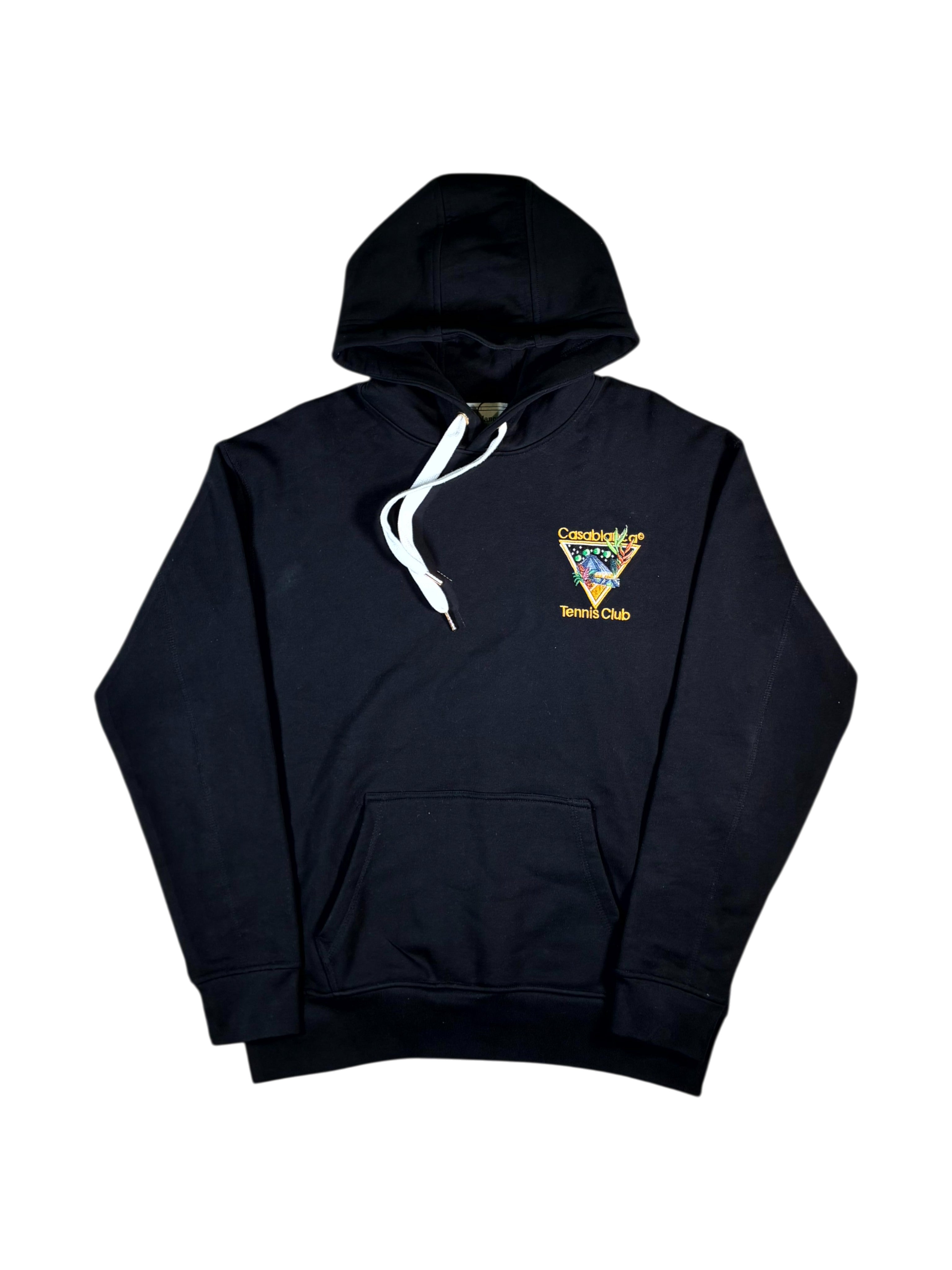 Casablanca Tennis Club Icon Embroidered Black Hoodie