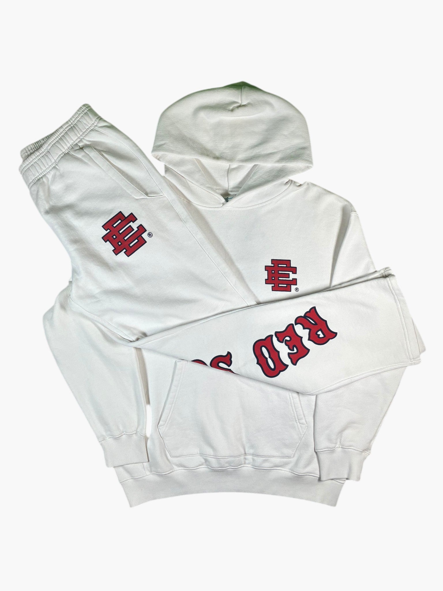 Eric Emanuel Boston Red Sox White & Red Sweatsuit