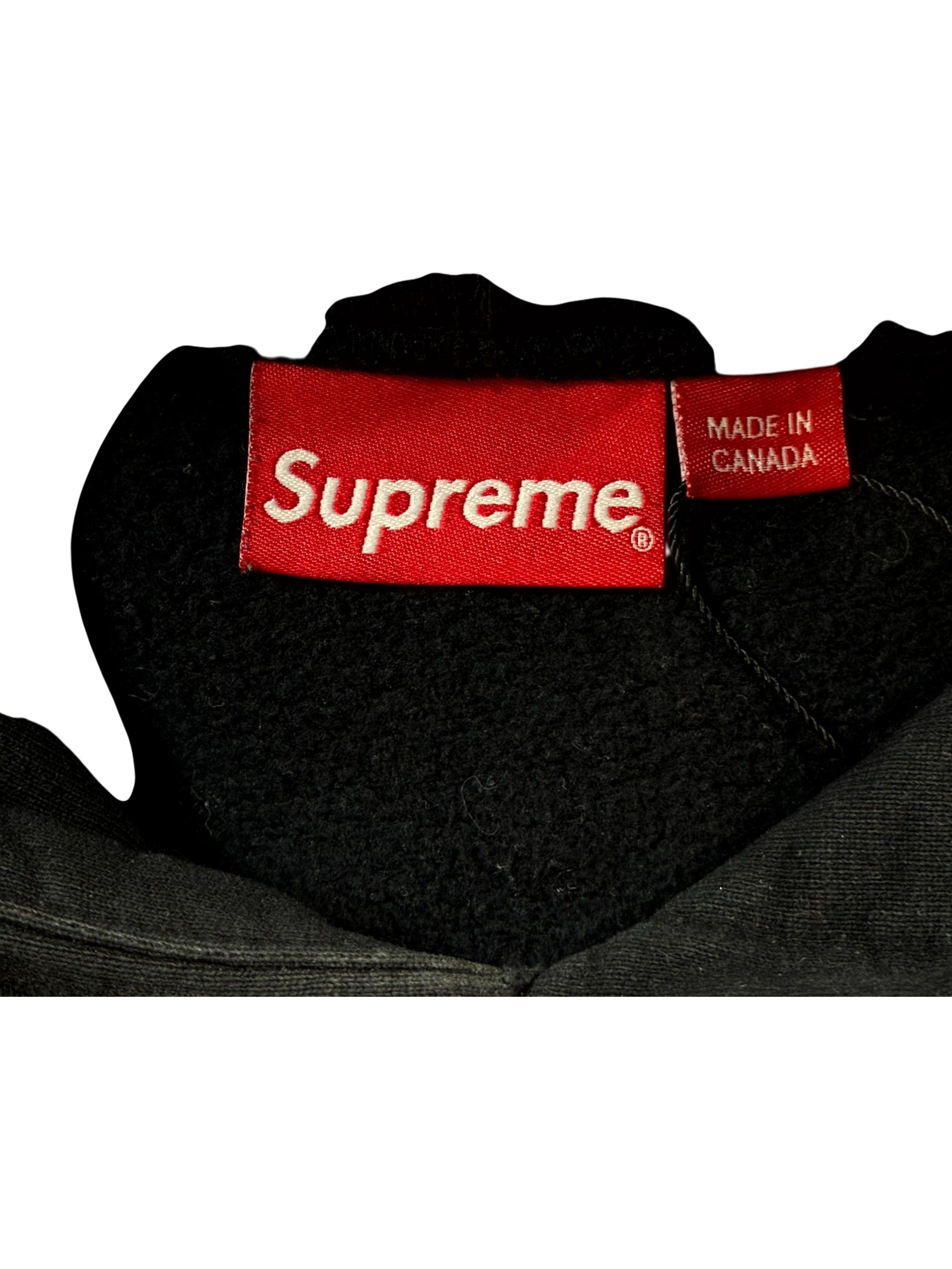 Supreme Brooklyn Ny Address Black Hoodie