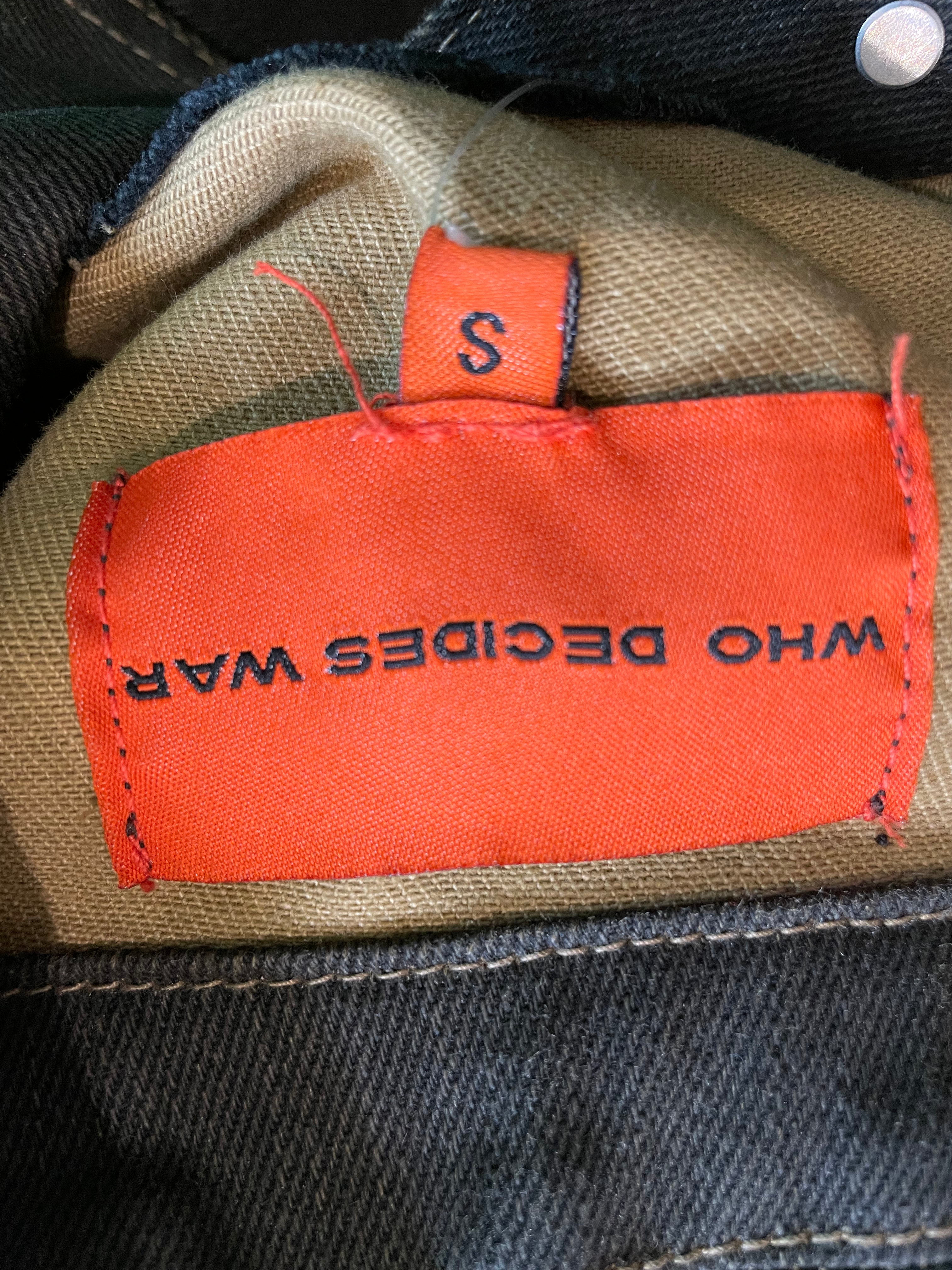 Who Decides War x Barriers 'Coal' Monument Denim Jacket