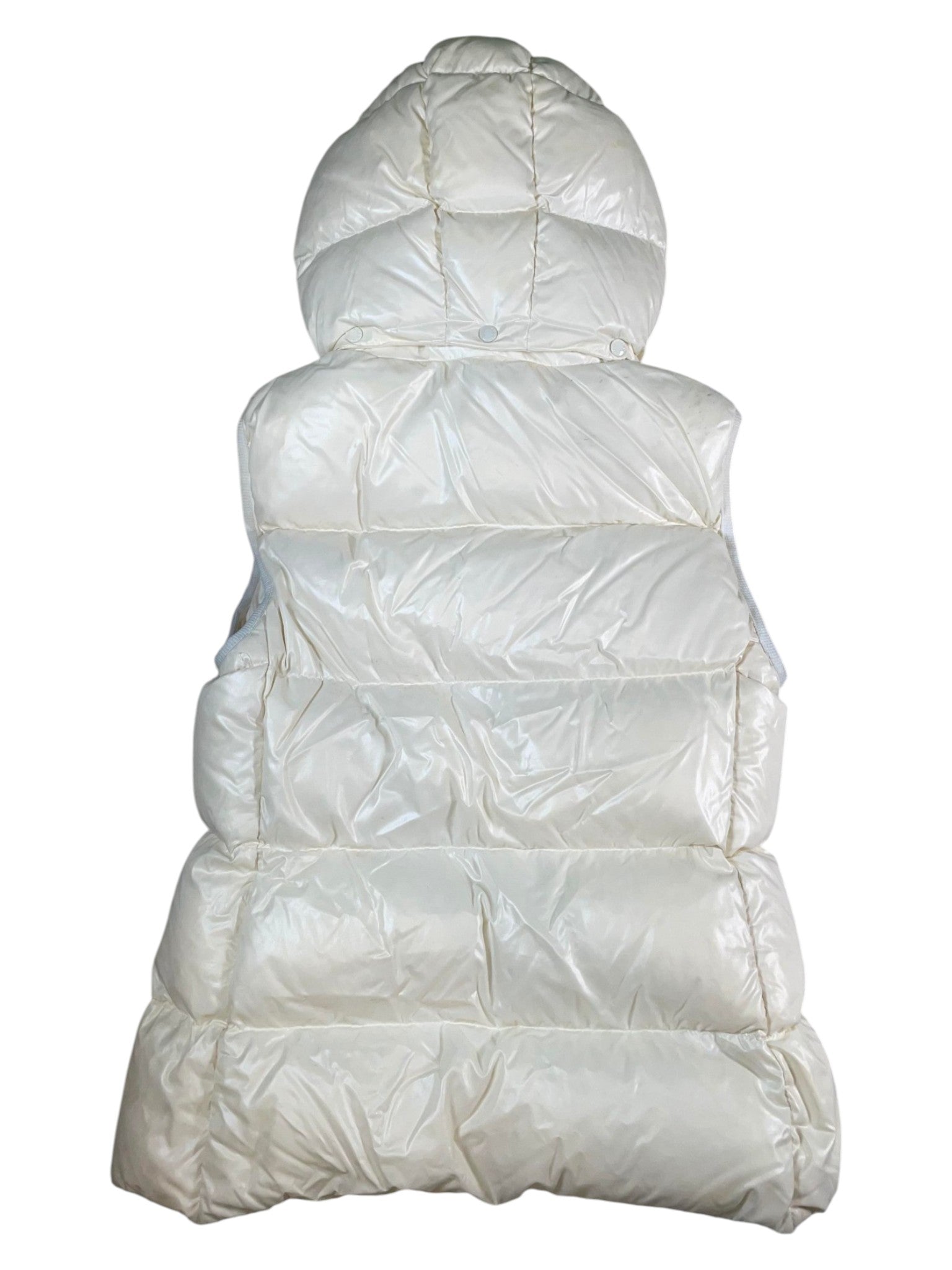 Moncler Womens Fur White Puffer Vest