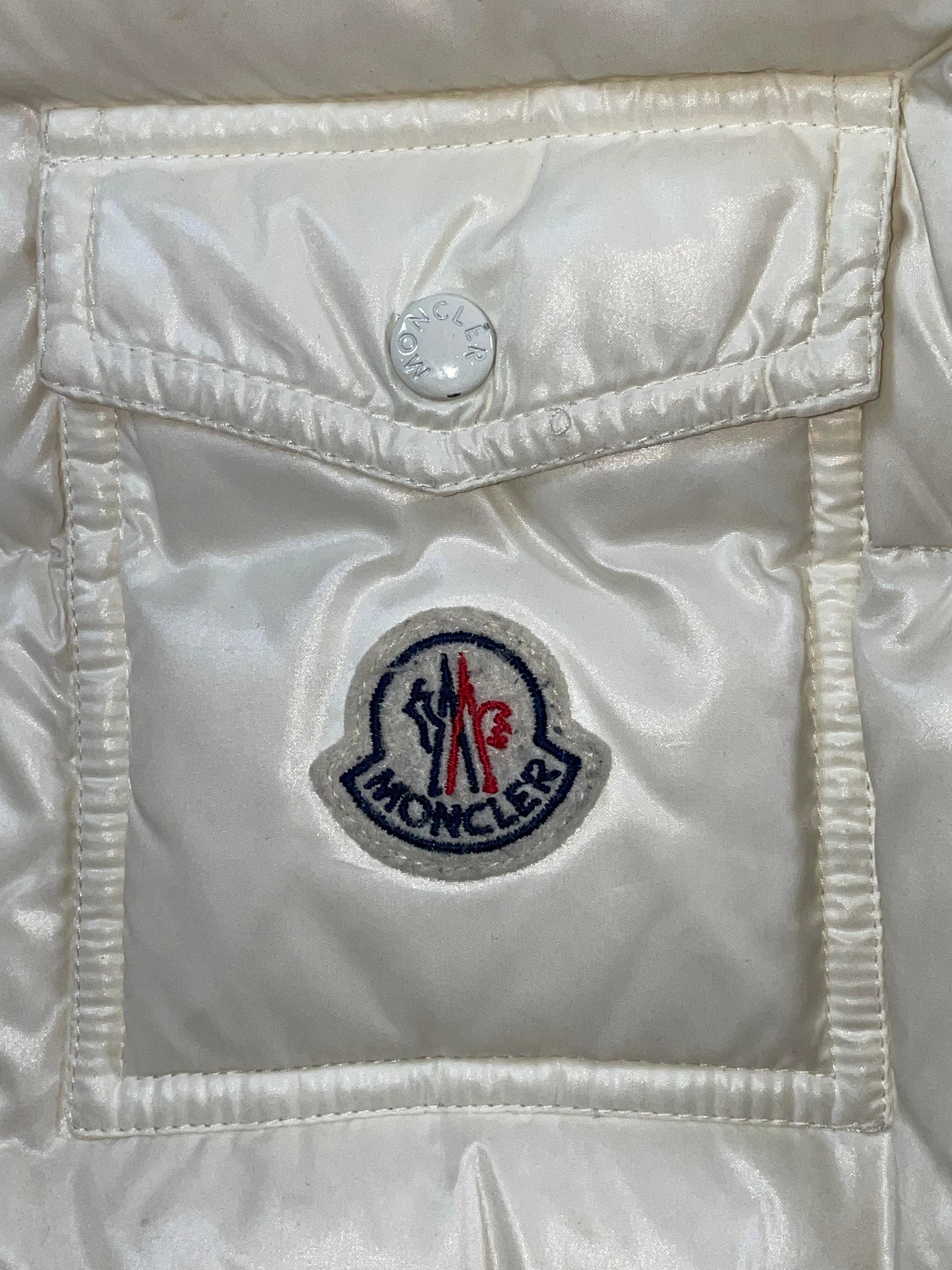 Moncler Womens Fur White Puffer Vest