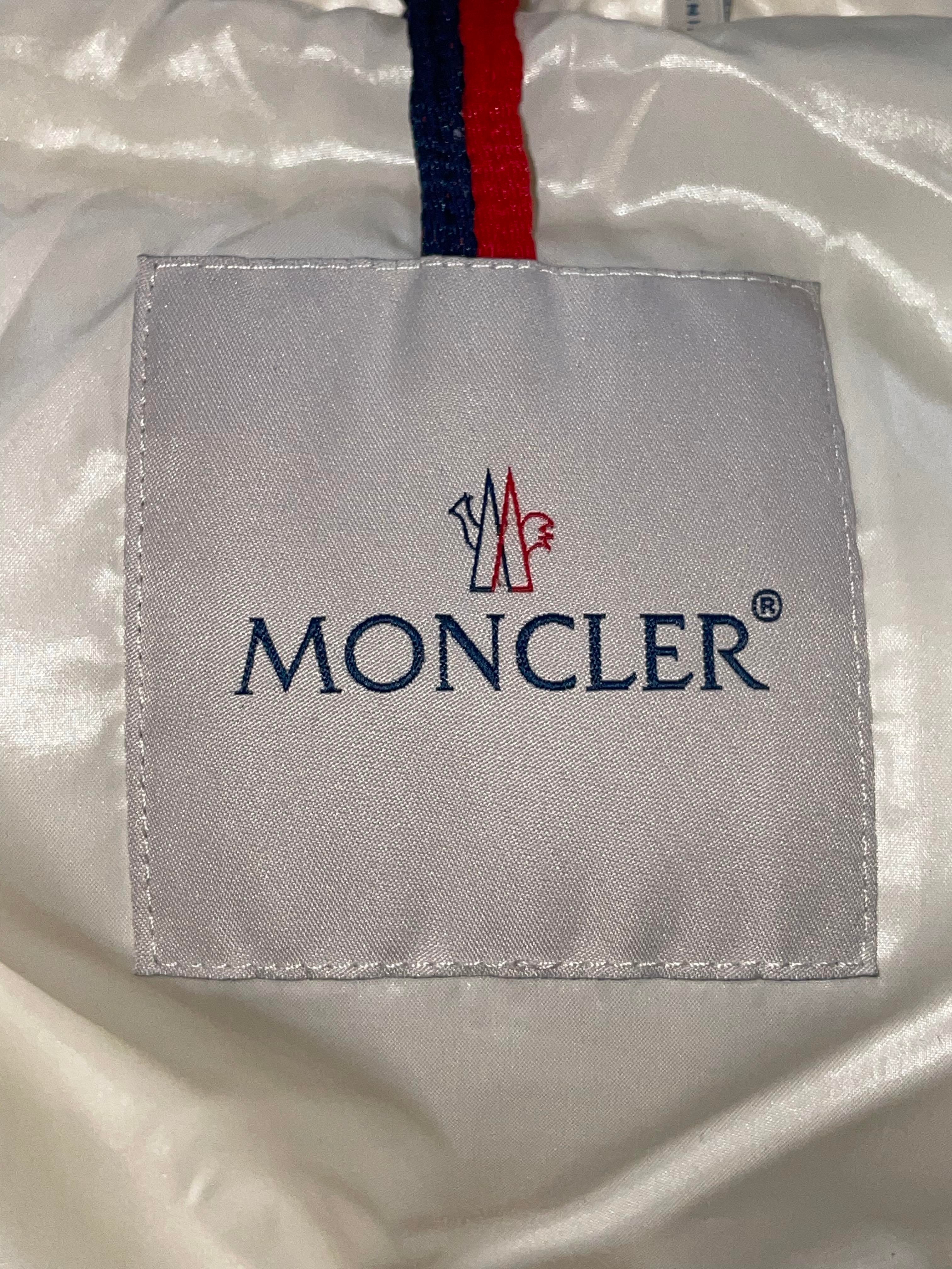 Moncler Womens Fur White Puffer Vest