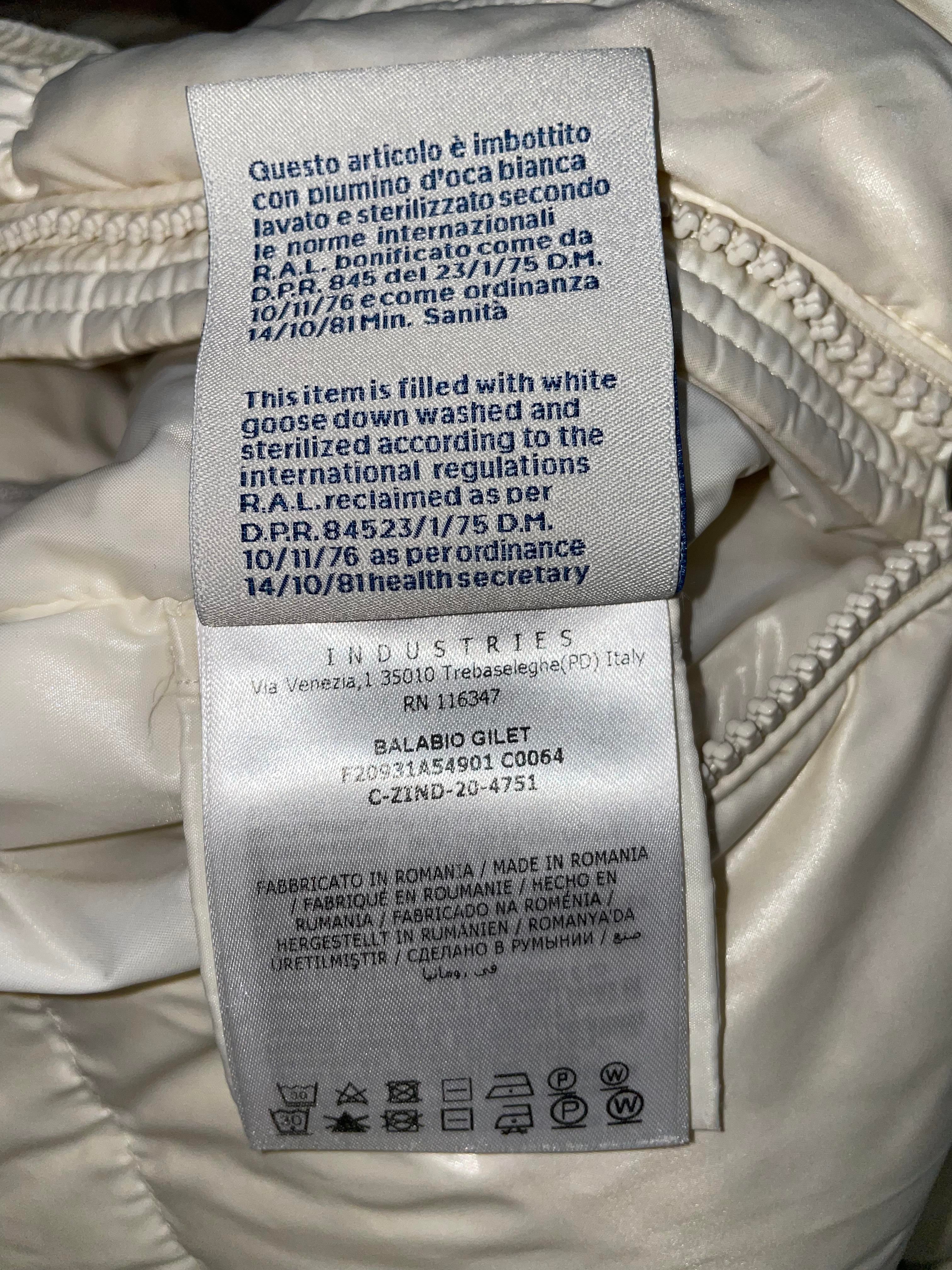 Moncler Womens Fur White Puffer Vest