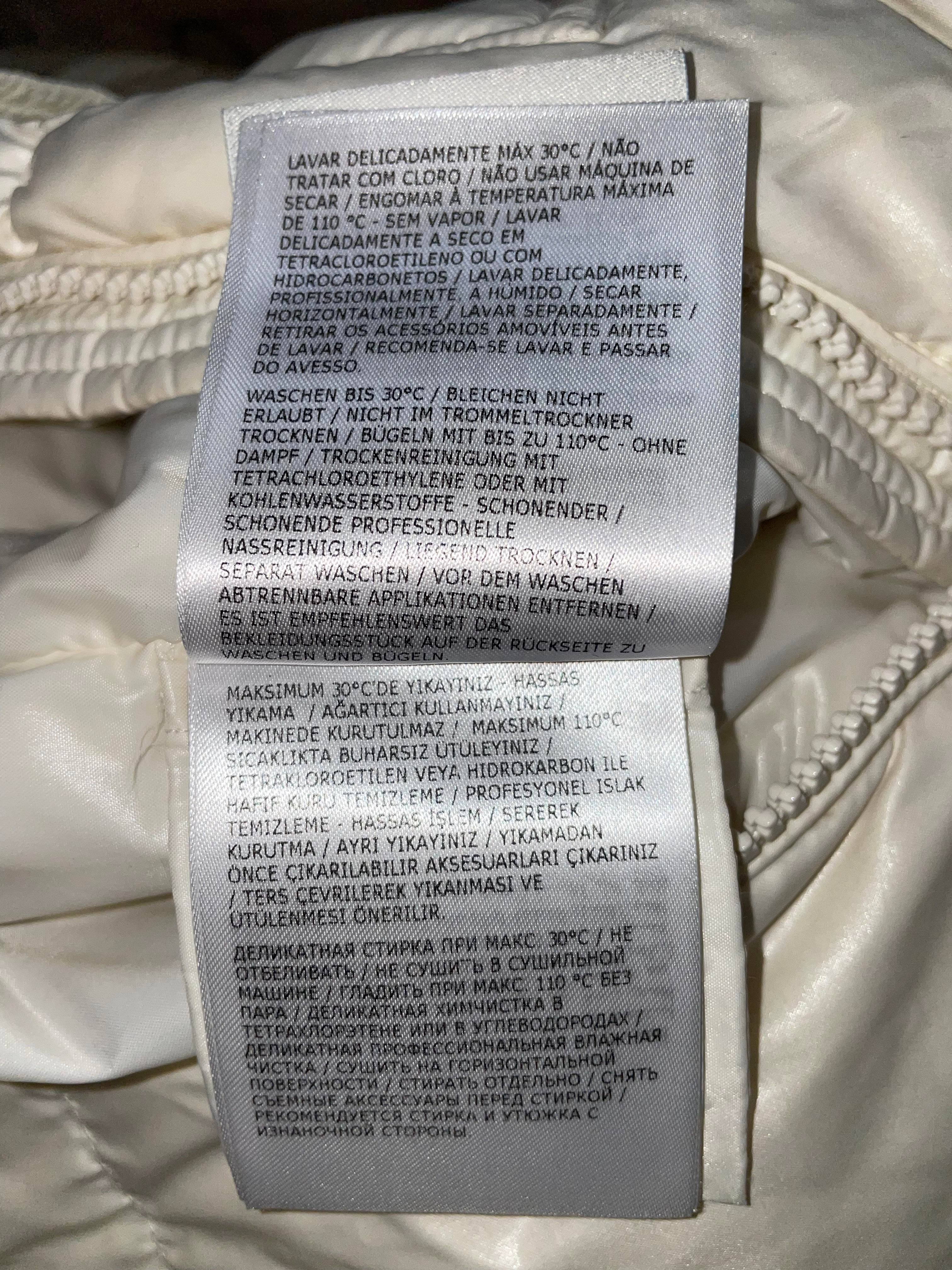 Moncler Womens Fur White Puffer Vest