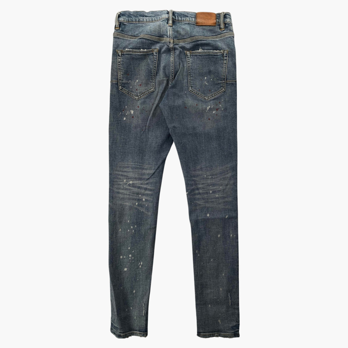 Purple Brand Paint Drip Dark Wash Jeans