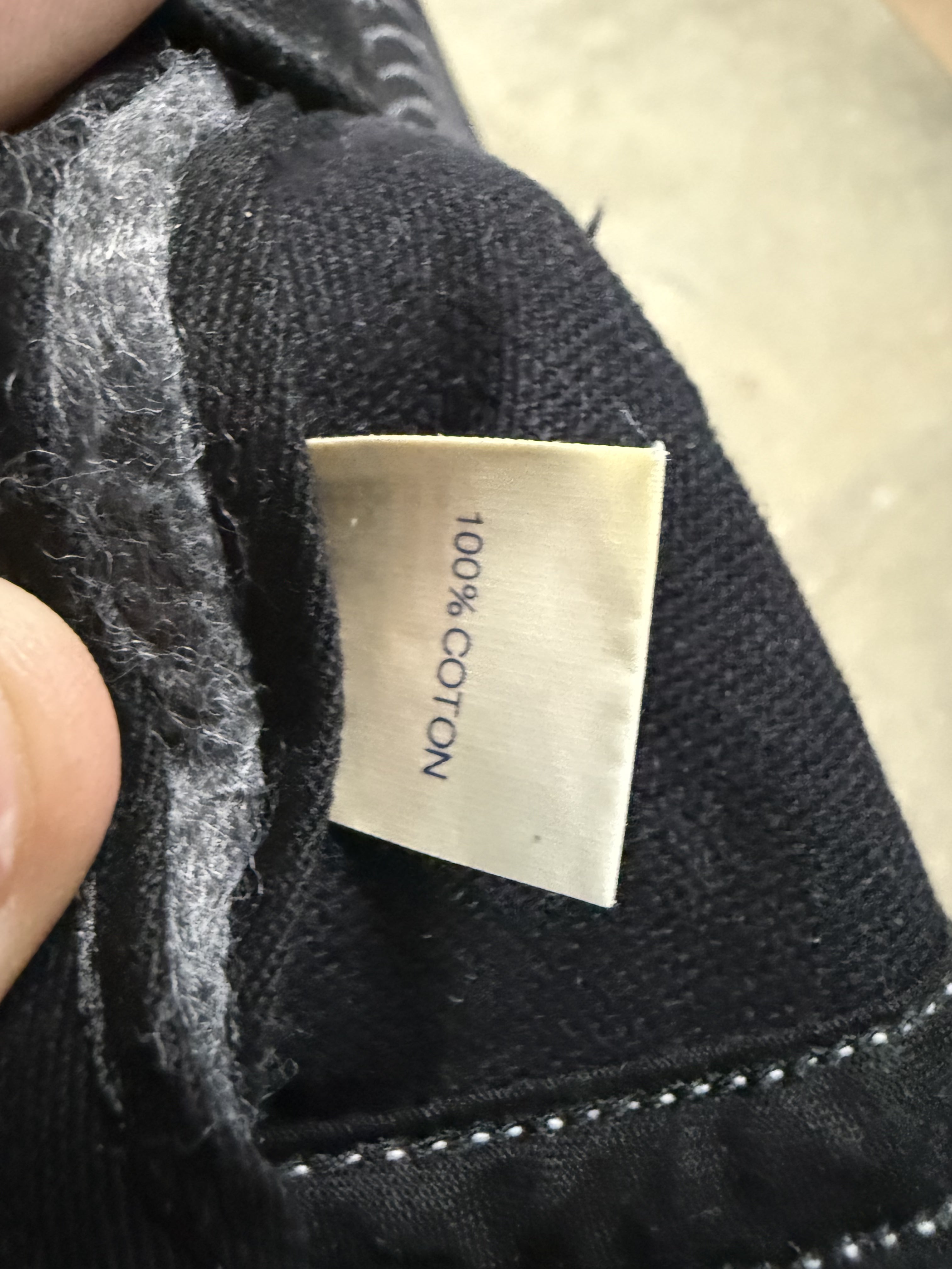 Supreme 6 Panel Cap Black White Used OSFM