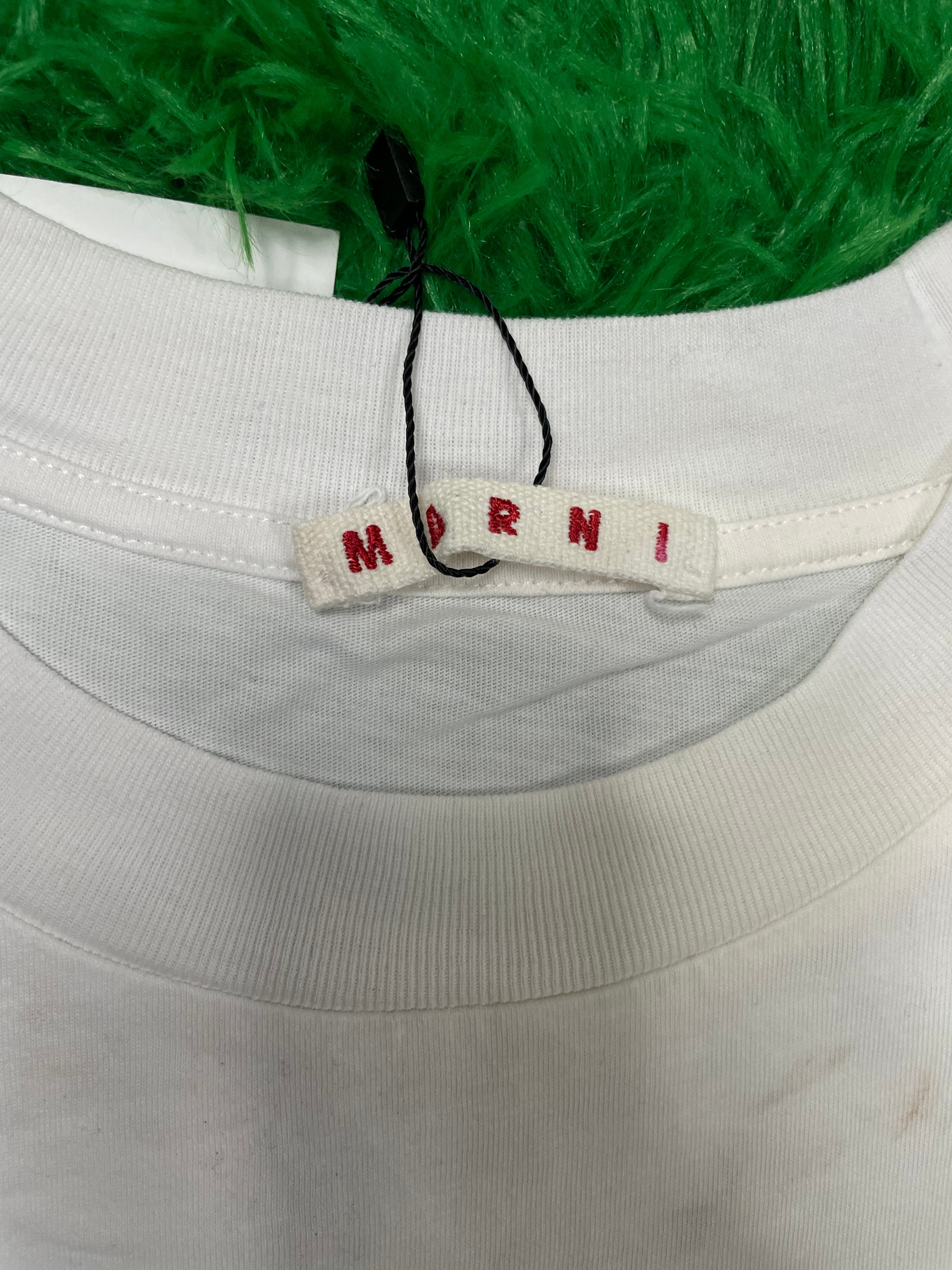 Marni Tee White Black Small Used