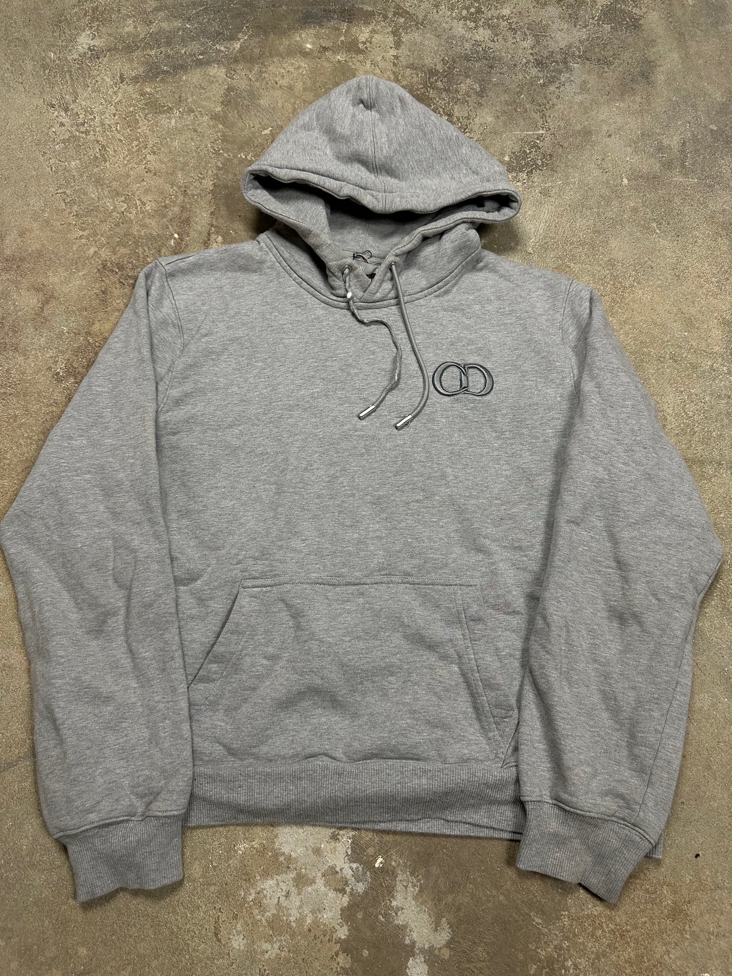 Dior CD Logo Hoodie Grey Used XL