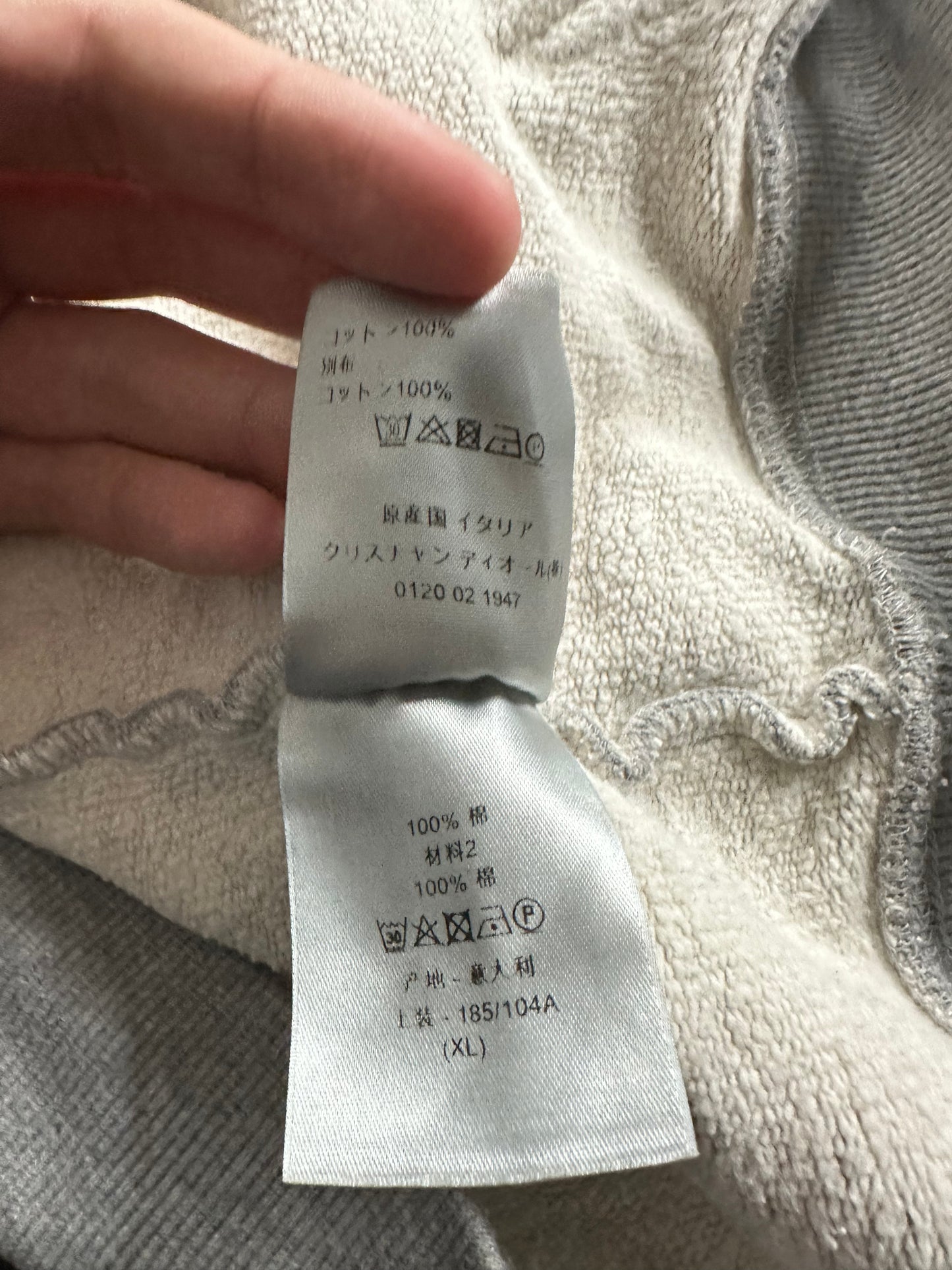 Dior CD Logo Hoodie Grey Used XL