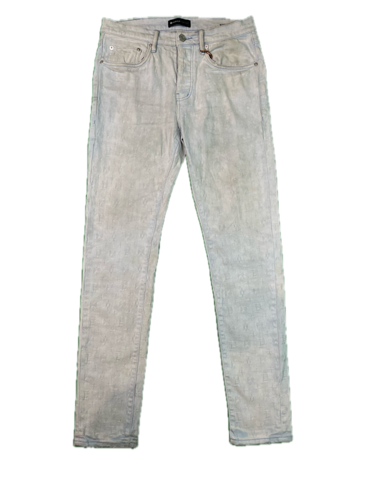 Purple Brand Monogram Light Wash Blue Jeans