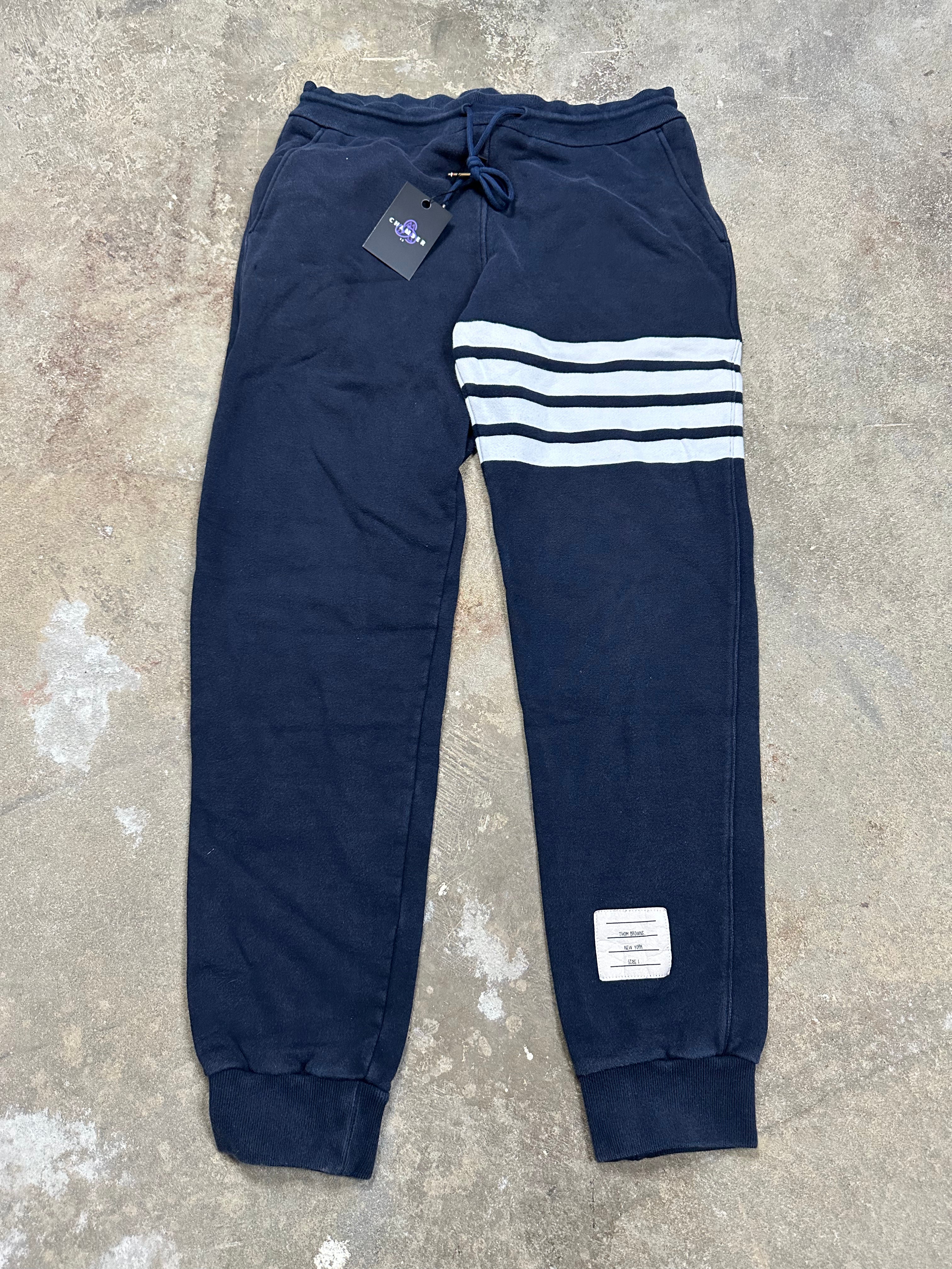 Thom Browne Navy Sweatpants