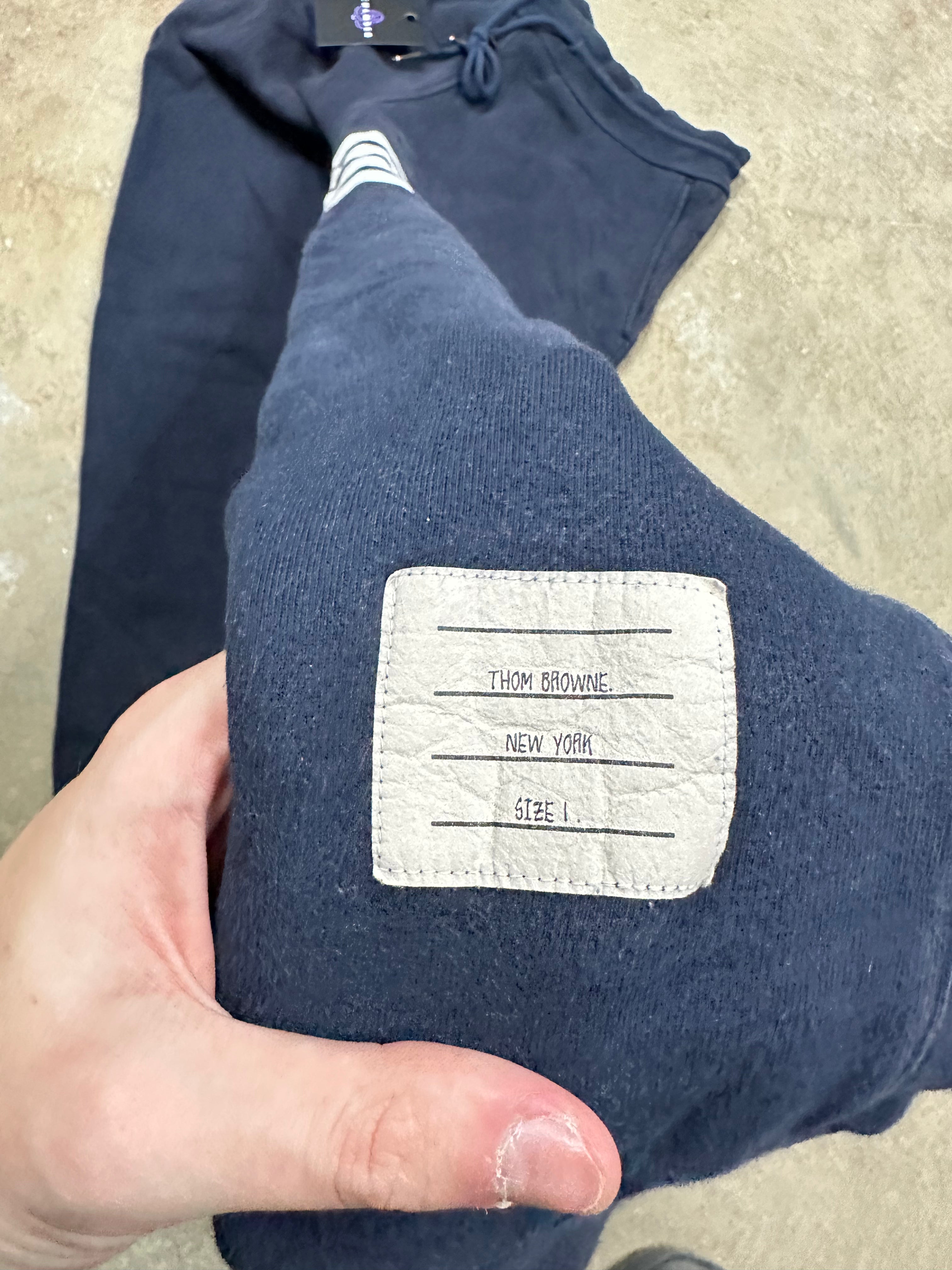 Thom Browne Navy Sweatpants