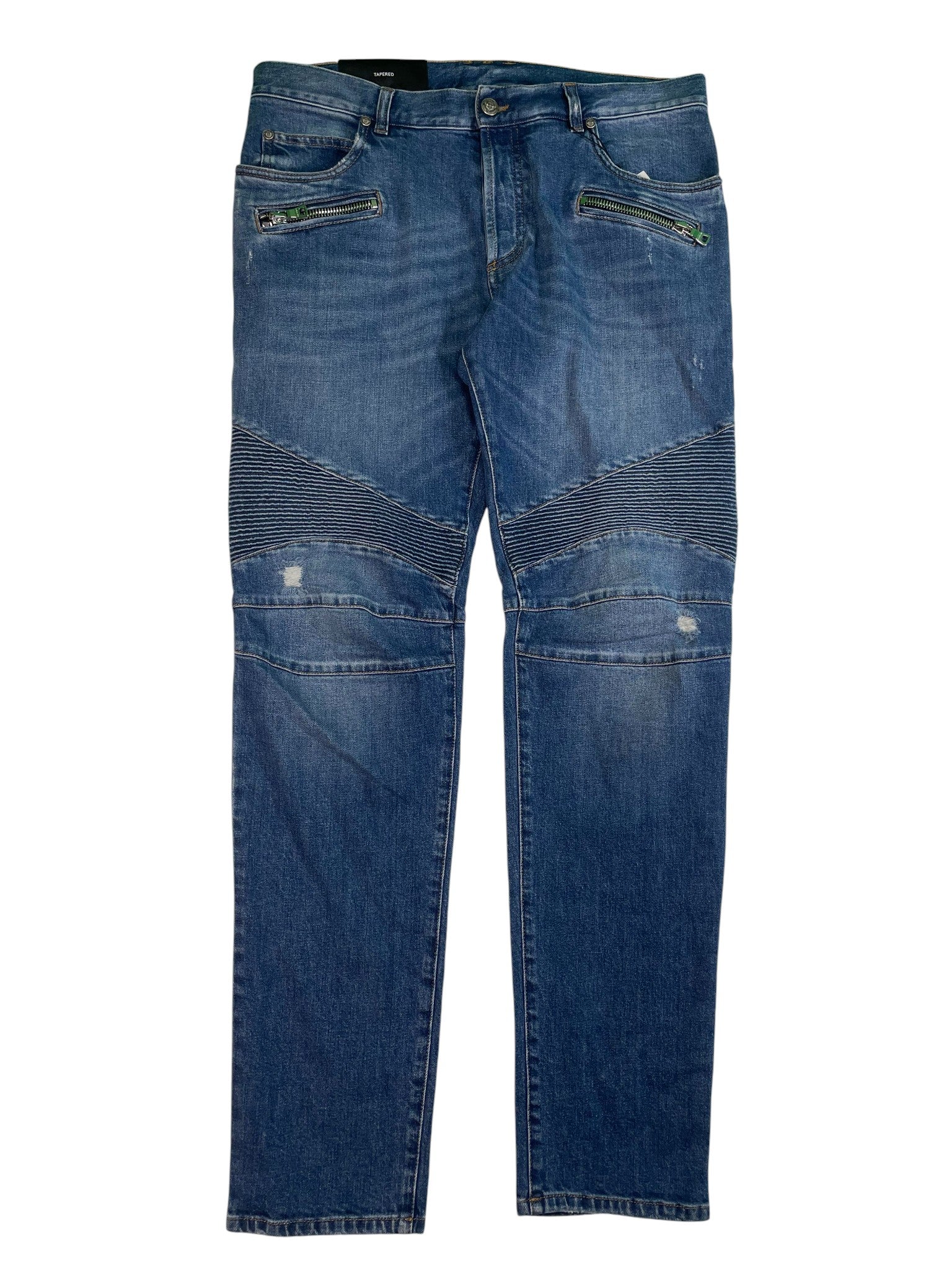 Balmain 'Zipper ' Blue Jeans