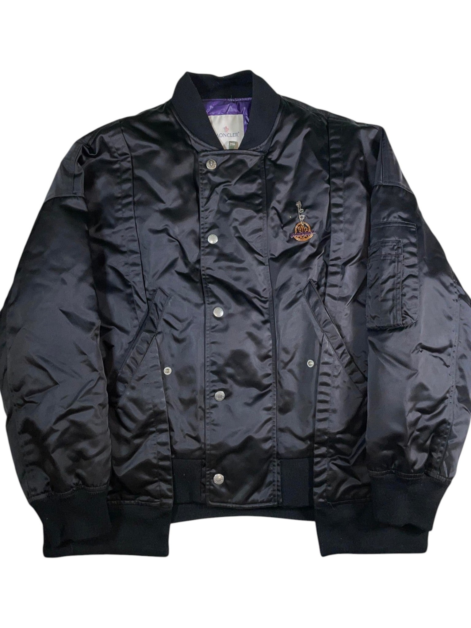 Moncler Palm Angels Red Spray Black Bomber Jacket