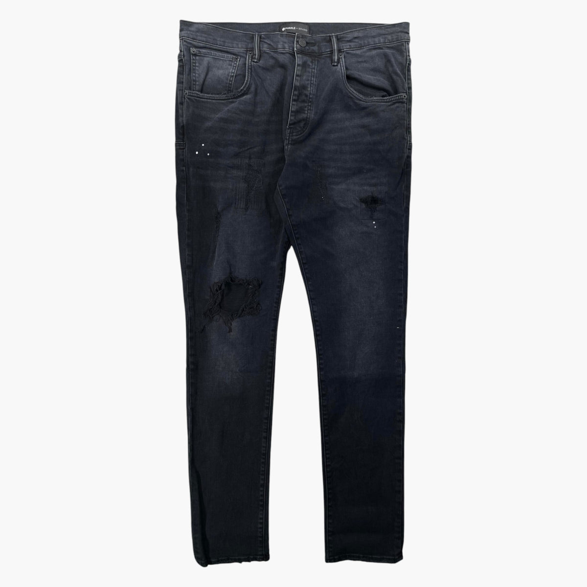 Purple Brand Distressed Black Jeans