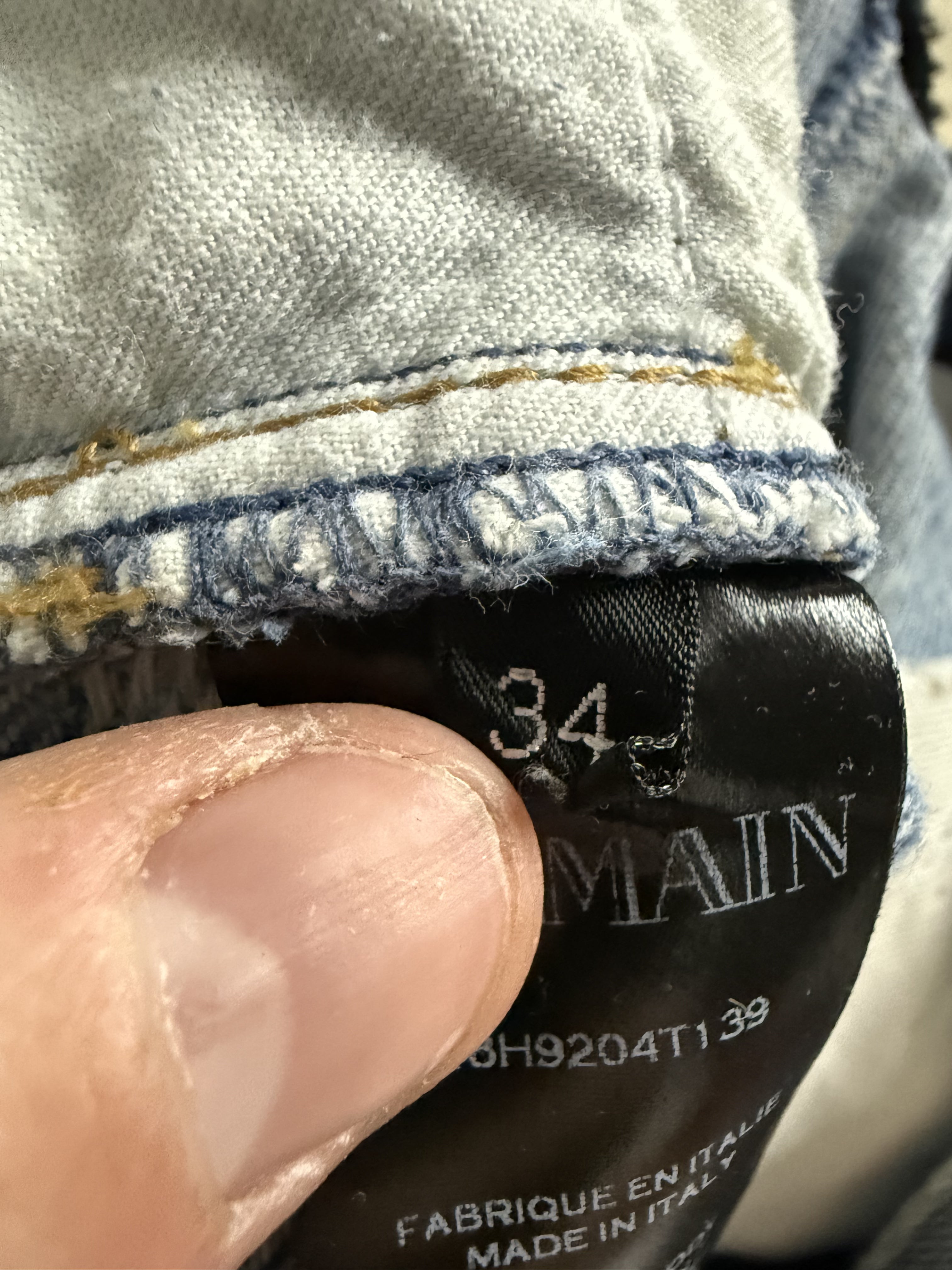 Balmain Jeans Light Wash Zipper