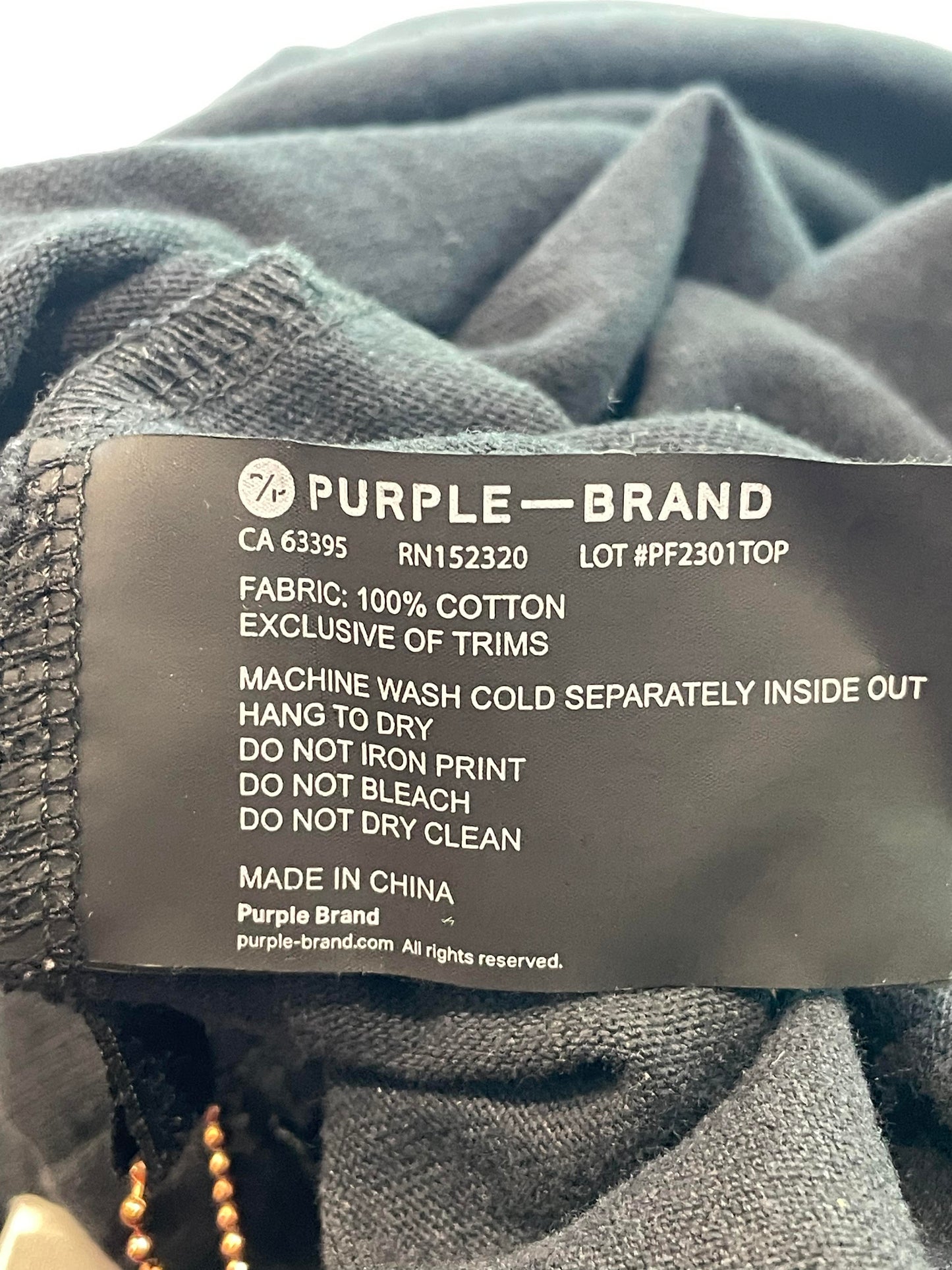 Purple Brand T-Shirt Black White