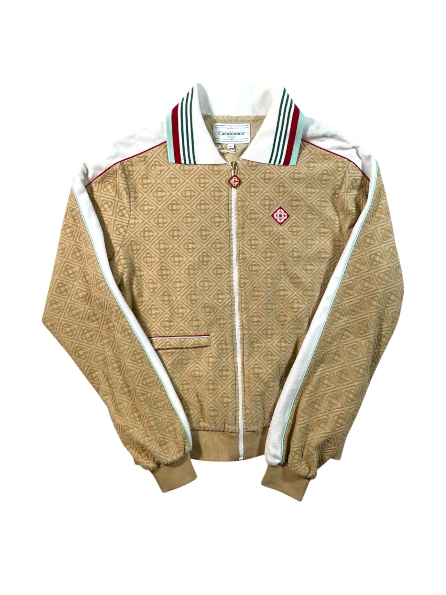 Casablanca Monogram Velour Shacket Taupe Jacket