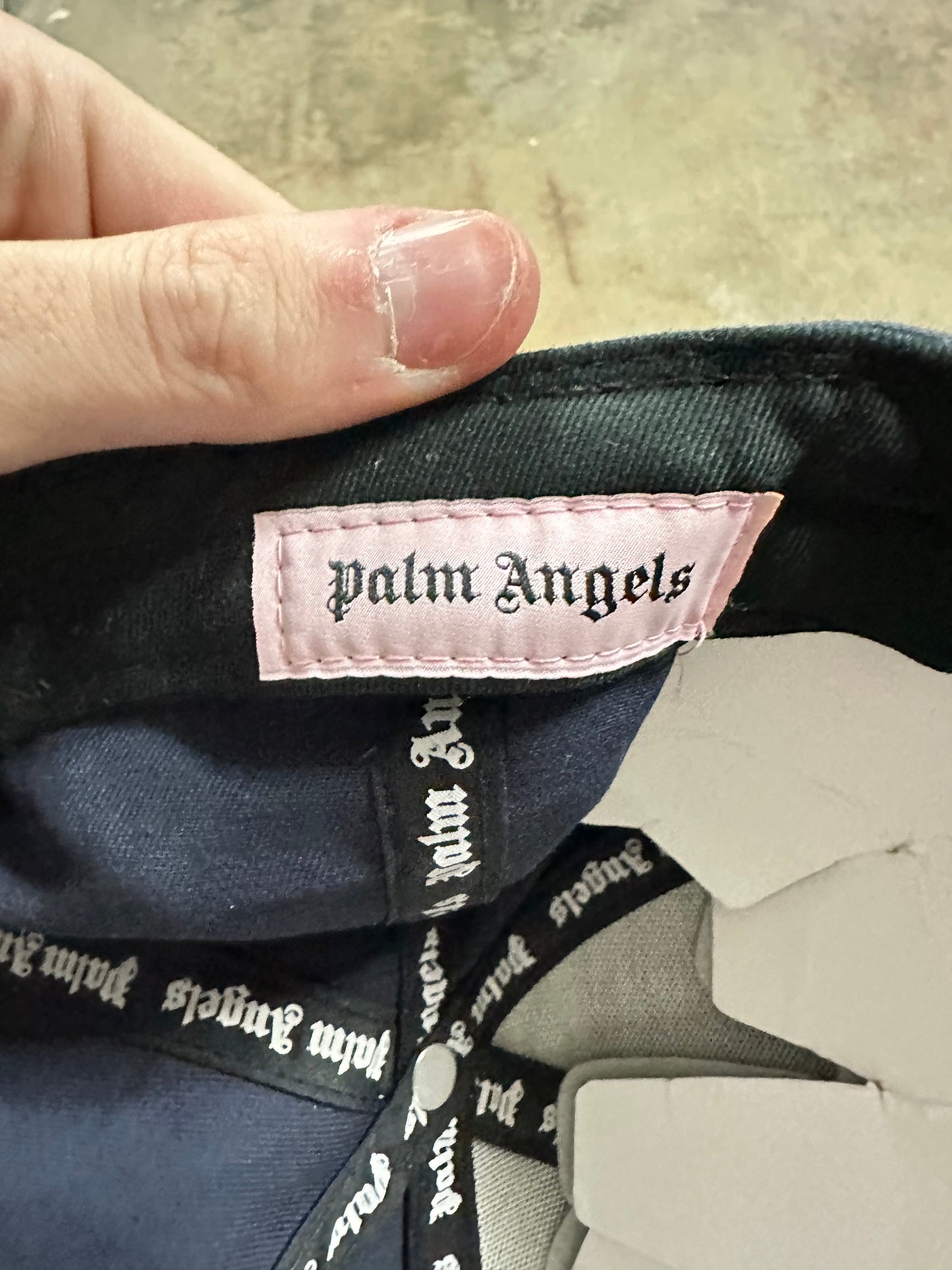 Palm Angels USA Snapback Navy gold Used OS