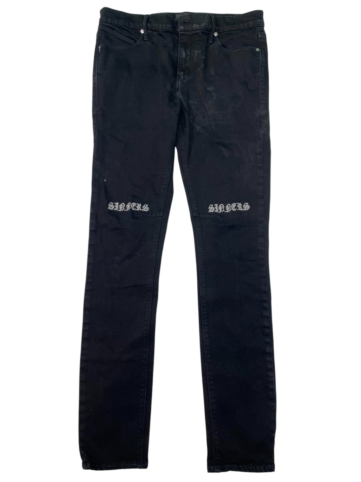 RTA Black White Sinner Jeans