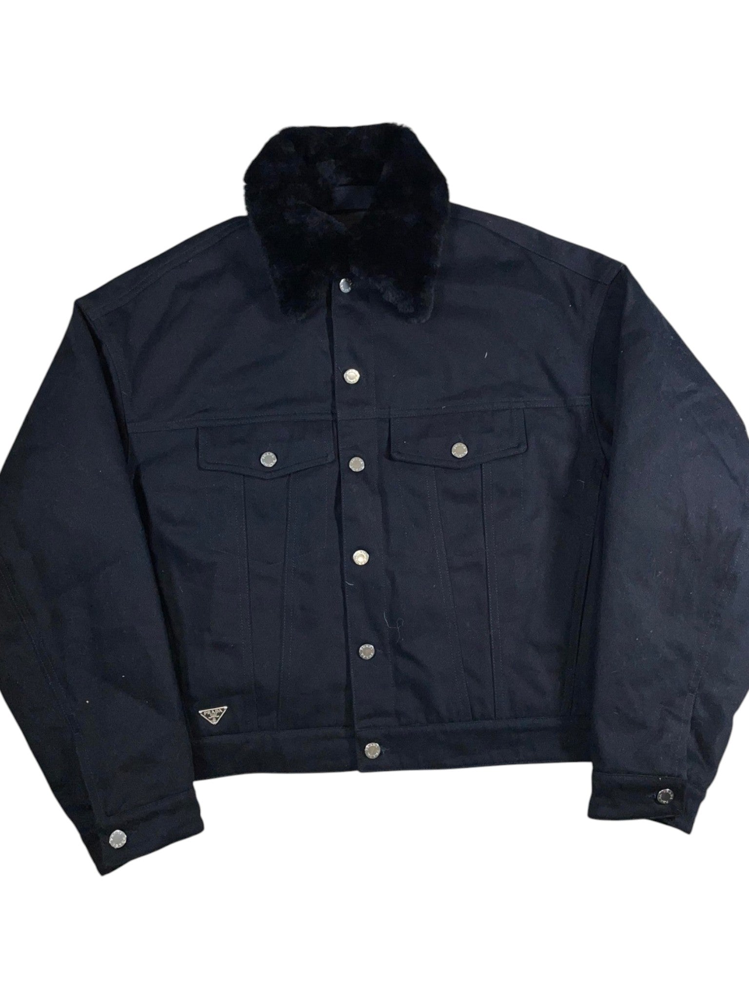 Prada Bull Blouson Black Denim Jacket
