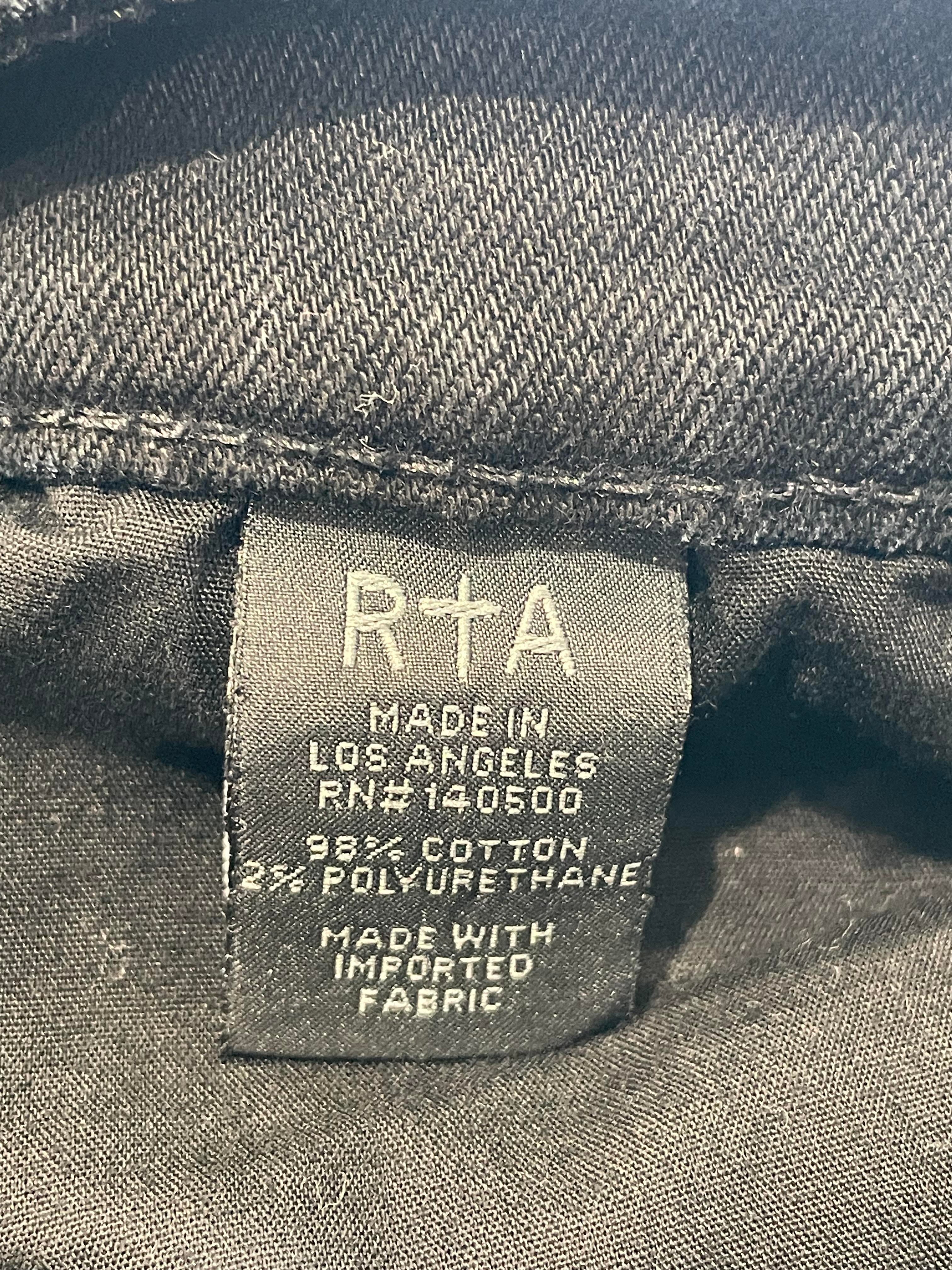 RTA Black White Sinner Jeans