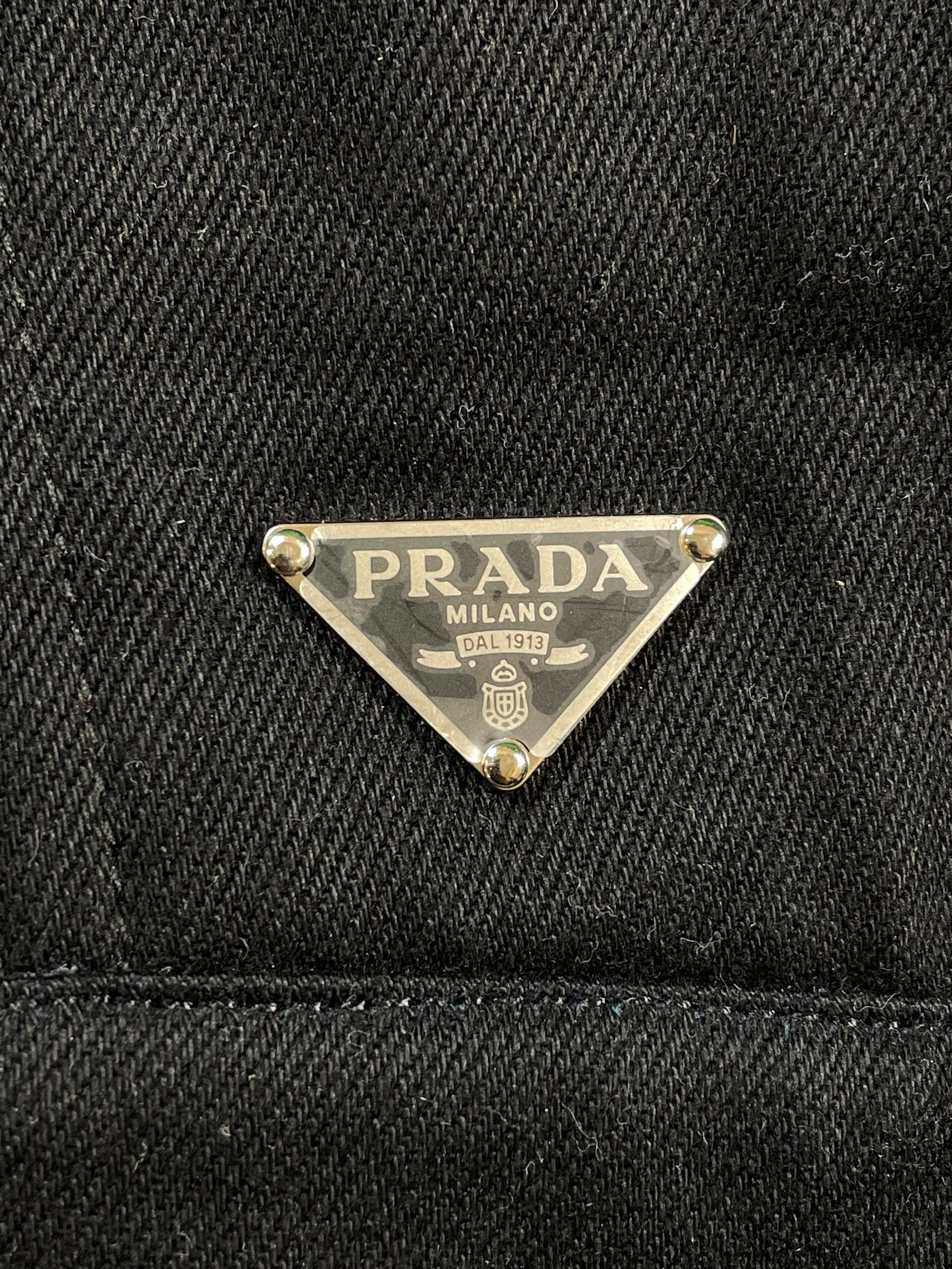 Prada Bull Blouson Black Denim Jacket
